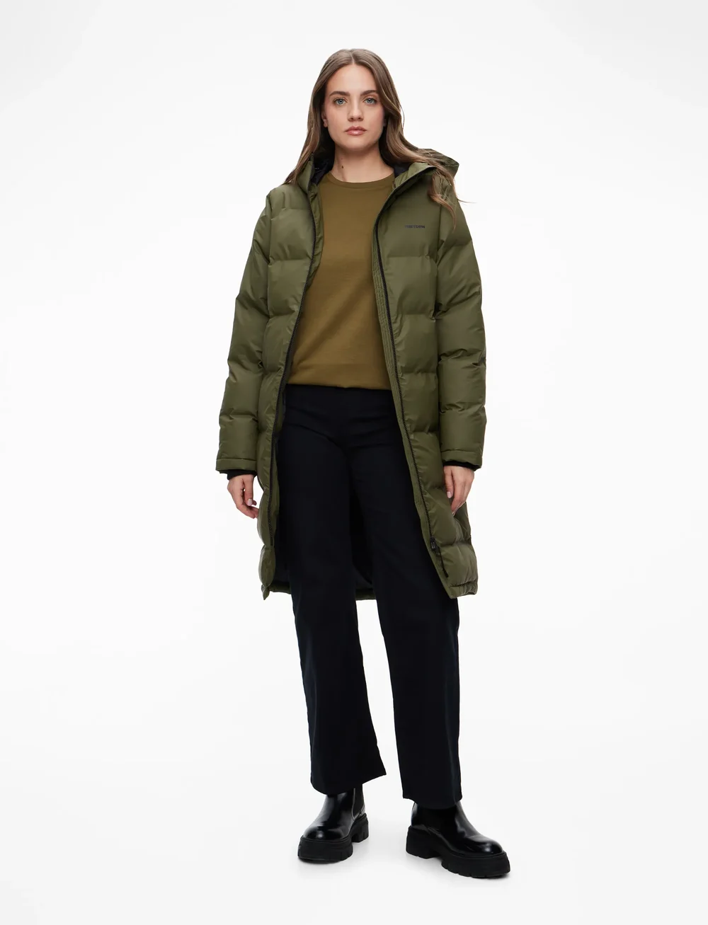 Tretorn - LEIA COAT - pitkät untuvatakit - 518/olive - 2