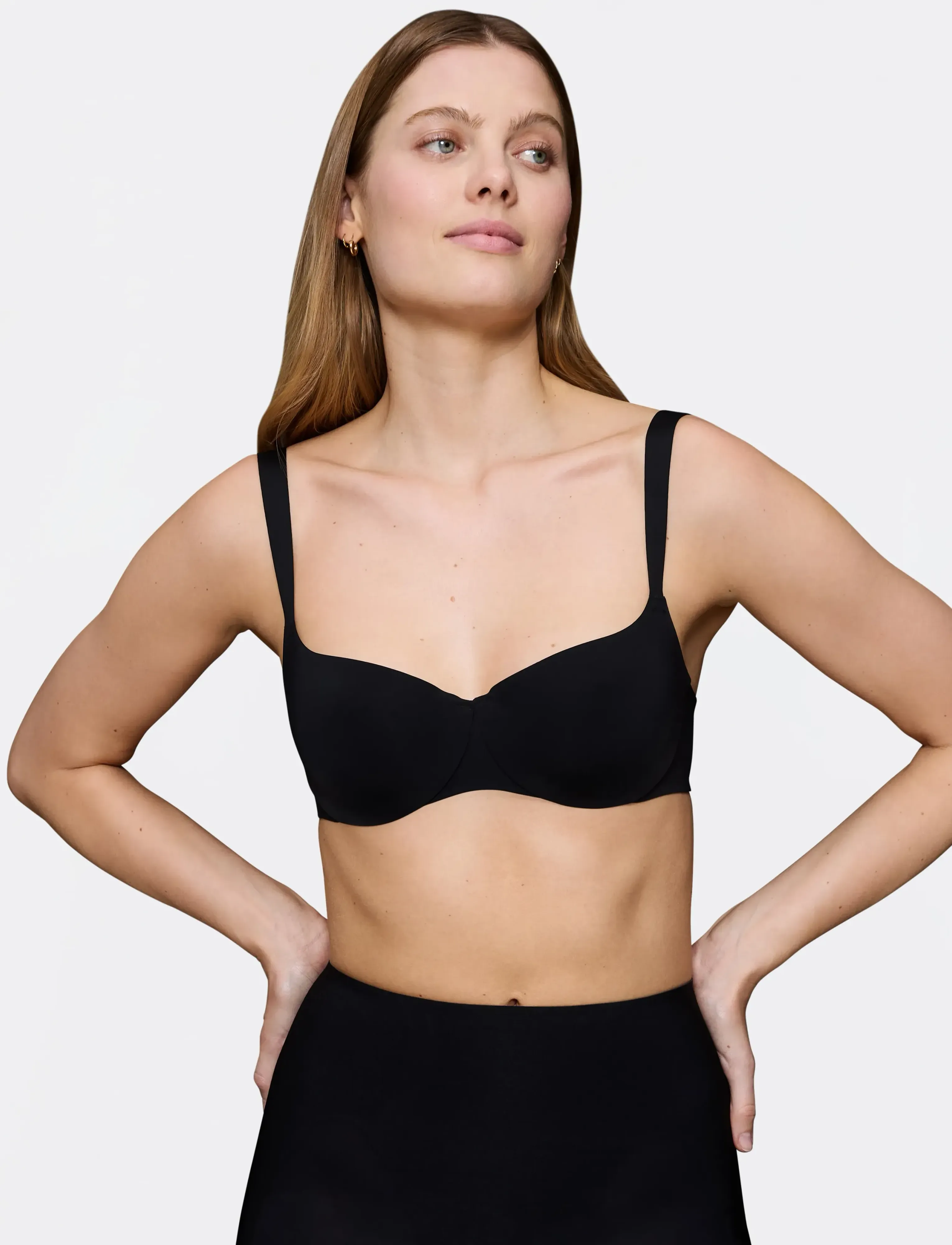 Triumph Body Make-Up Illusion Balconette Ex, Kvinder, Balconette BH, Sort, Str: 80 E