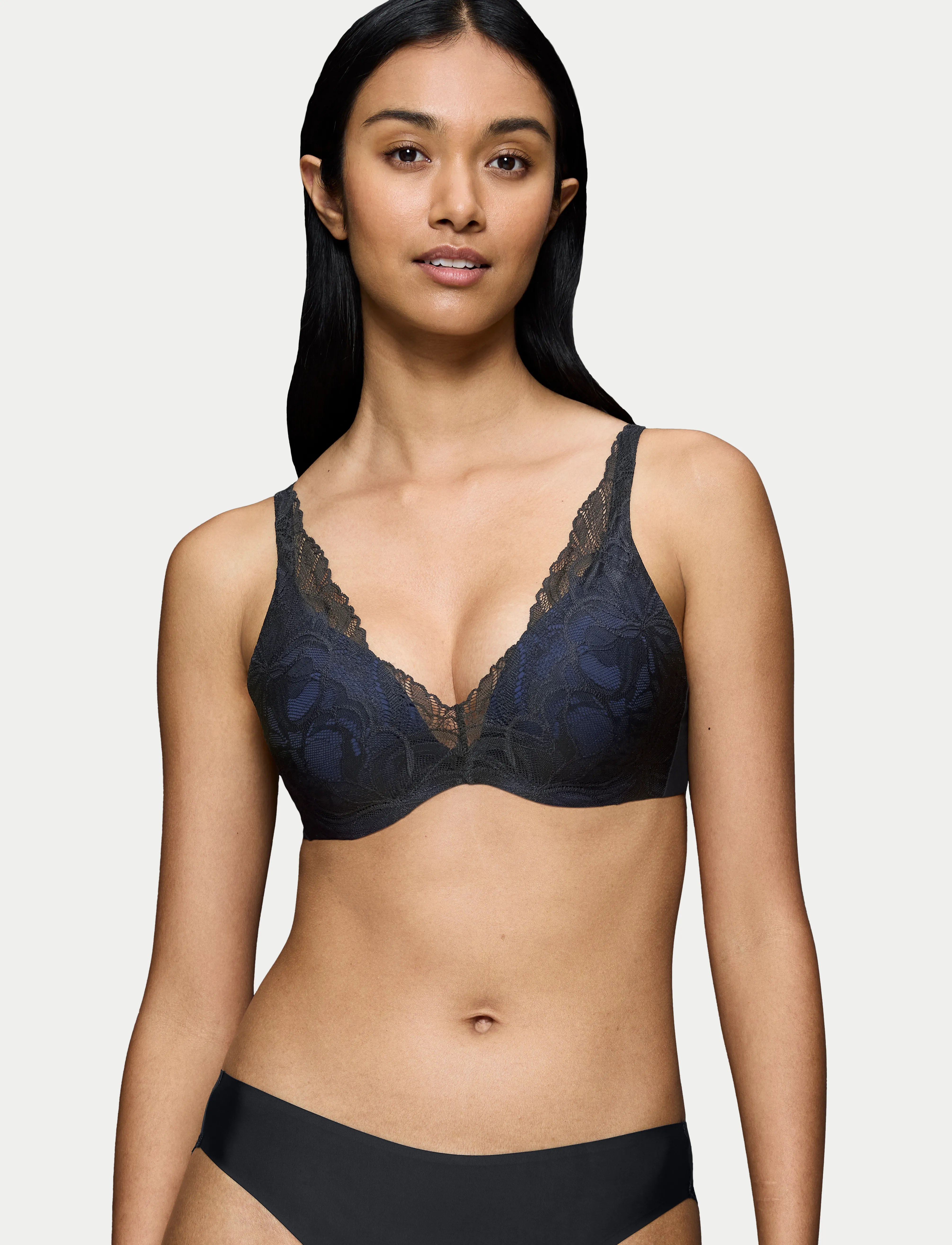 Triumph Body Make-Up Illusion Lace Wp, 80 C, Bras & Oberteile, Schwarz - Plunge Bras, Frauen