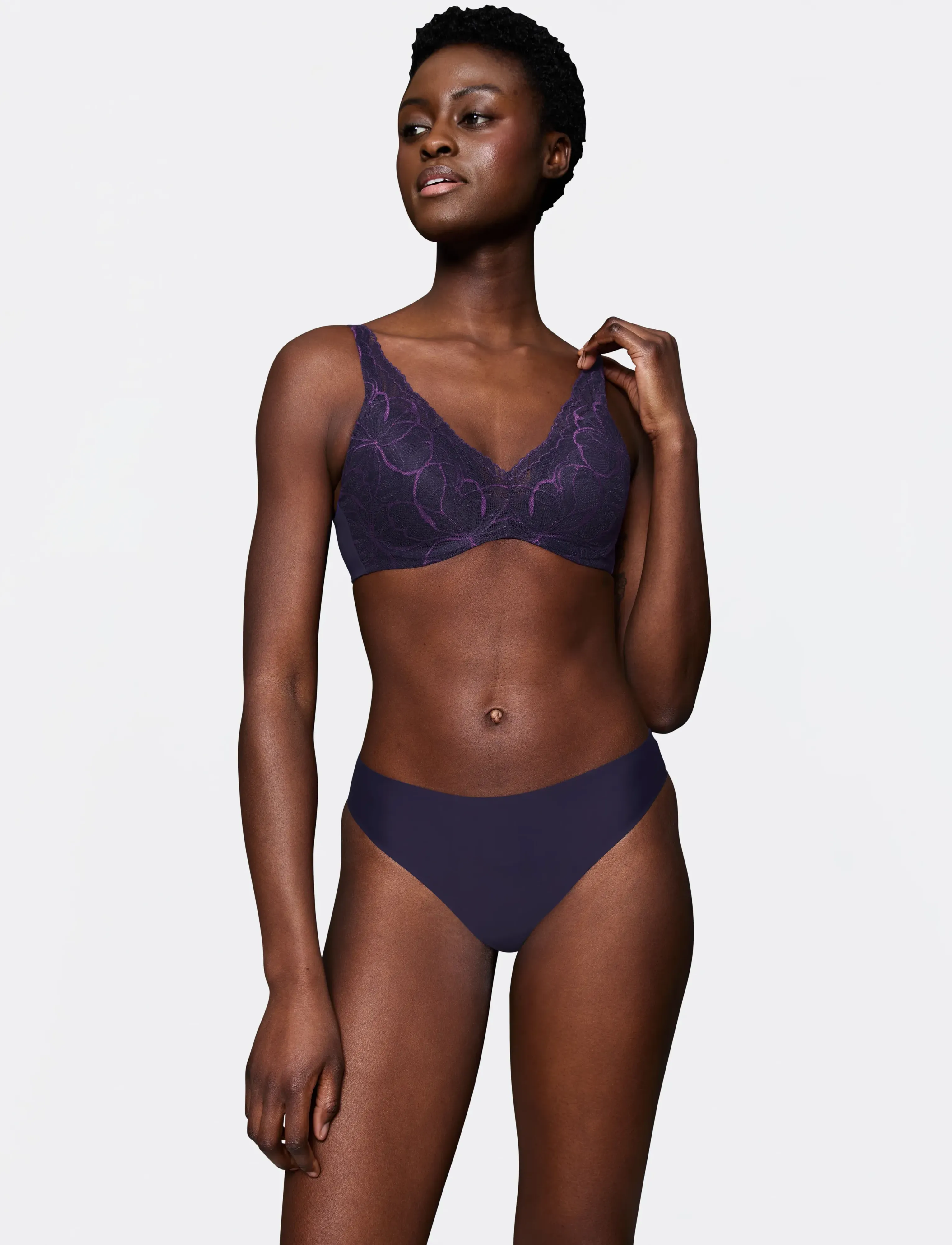 Triumph - Body Make-Up Illusion Lace WP - push up bh'er - prussian blue - 4