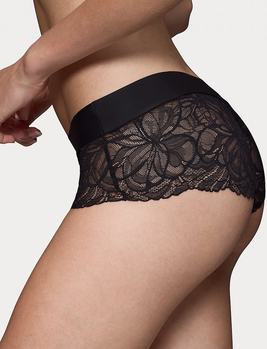 Triumph - Body Make-Up Illusion Lace Shorty - brasiilia lõinega aluspüksid - black - 4