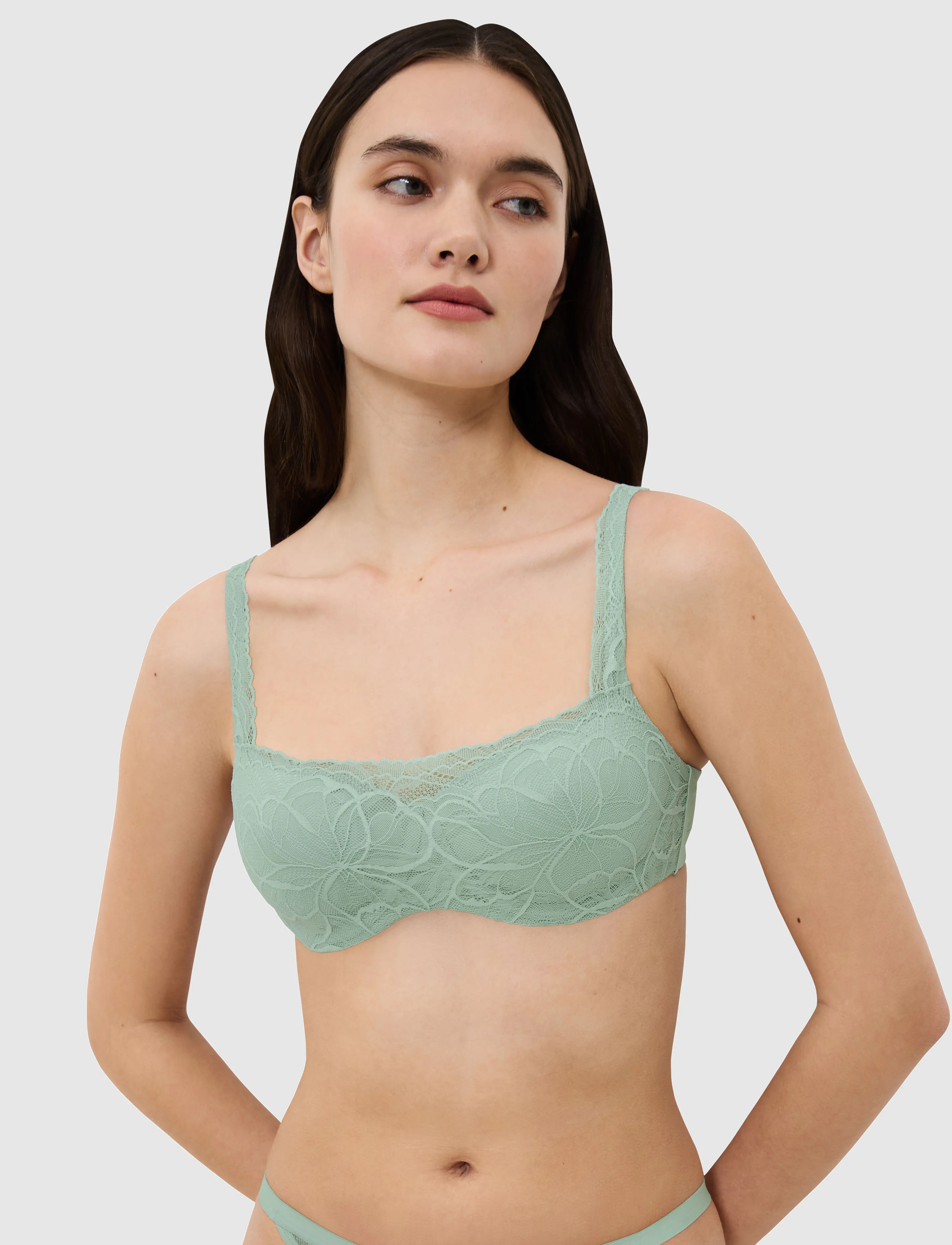 Triumph - Body Make-Up Illusion Lace Balconet - balconette bhs - misty turquoise - 3