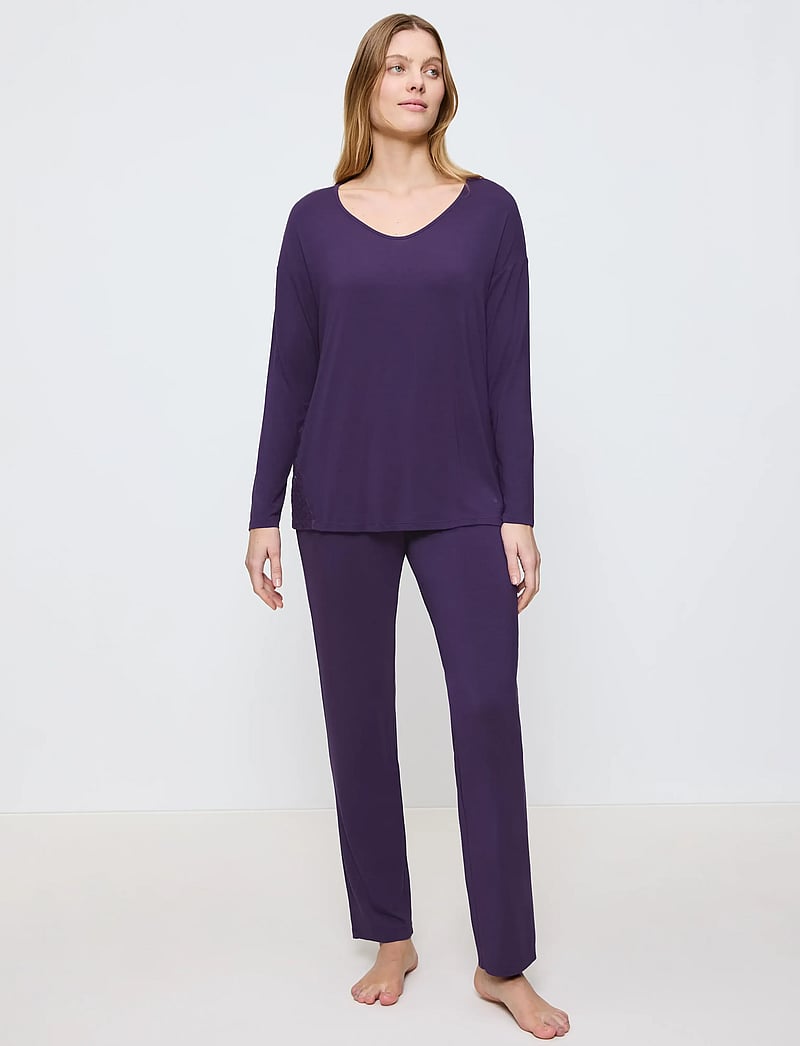 Triumph - Timeless Sensuality PK LSL - weihnachts-pyjamas - royal purple - 0