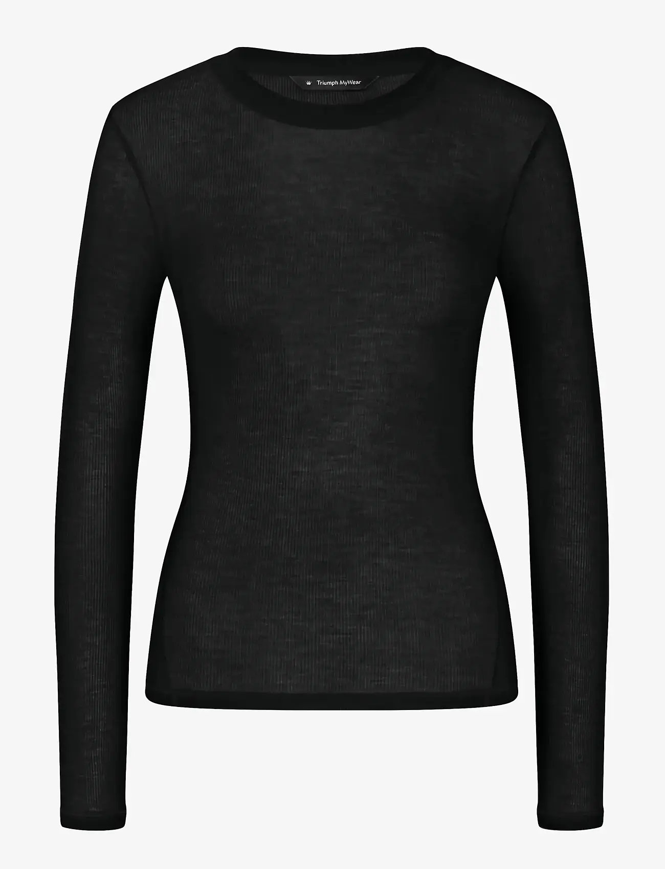 Triumph - Beauty Layers TOP LSL Crew Neck - oberteile - black - 1