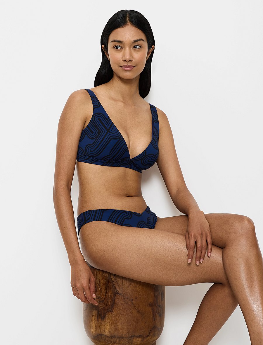 Triumph - Flex Smart Summer P Plunge pt - kolmiobikinit - blue - dark combination - 3
