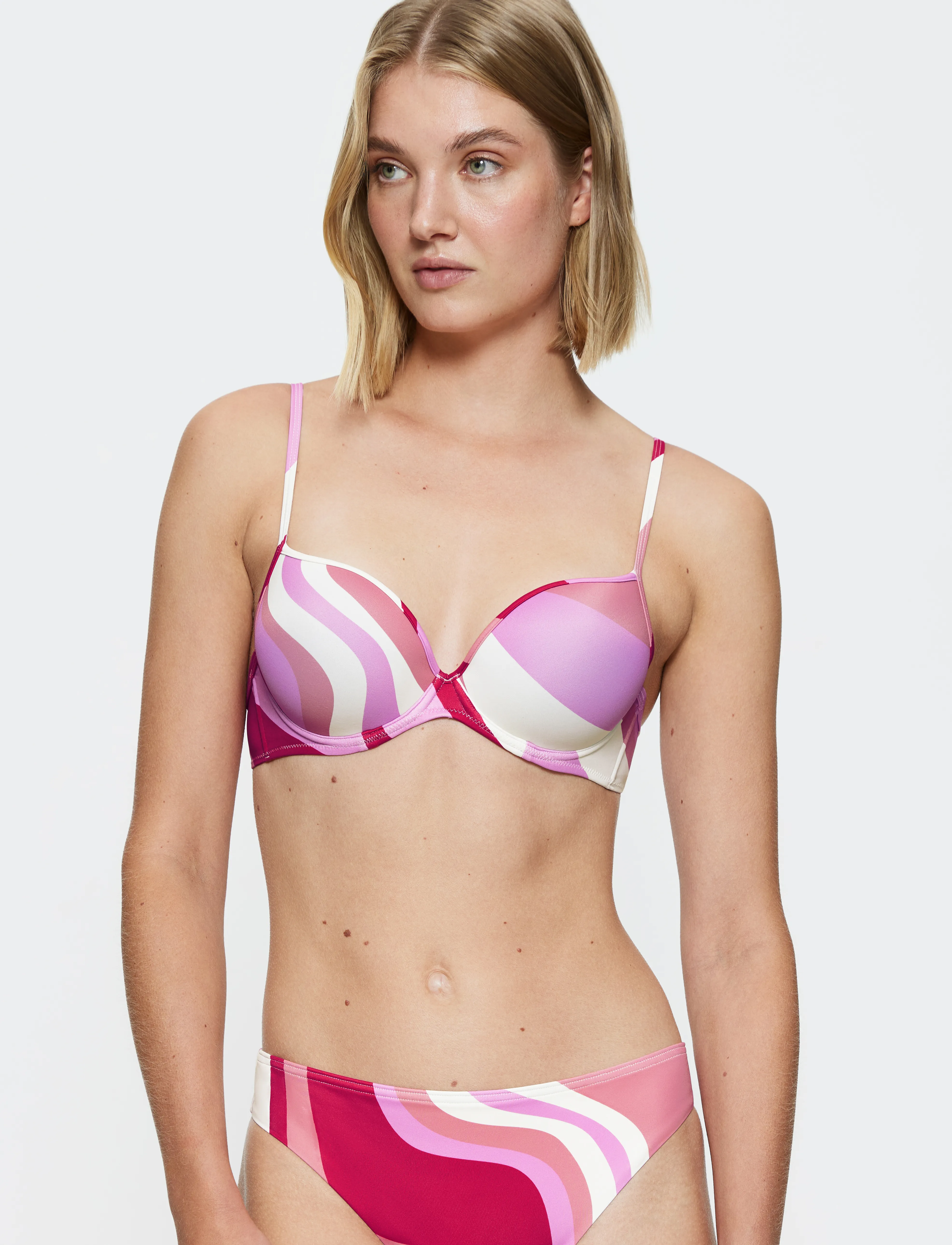 Triumph Summer Mix & Match Whu Pt, D x 36, Bikini Oberteile, Rosa - Push-up Bikinitops, Frauen