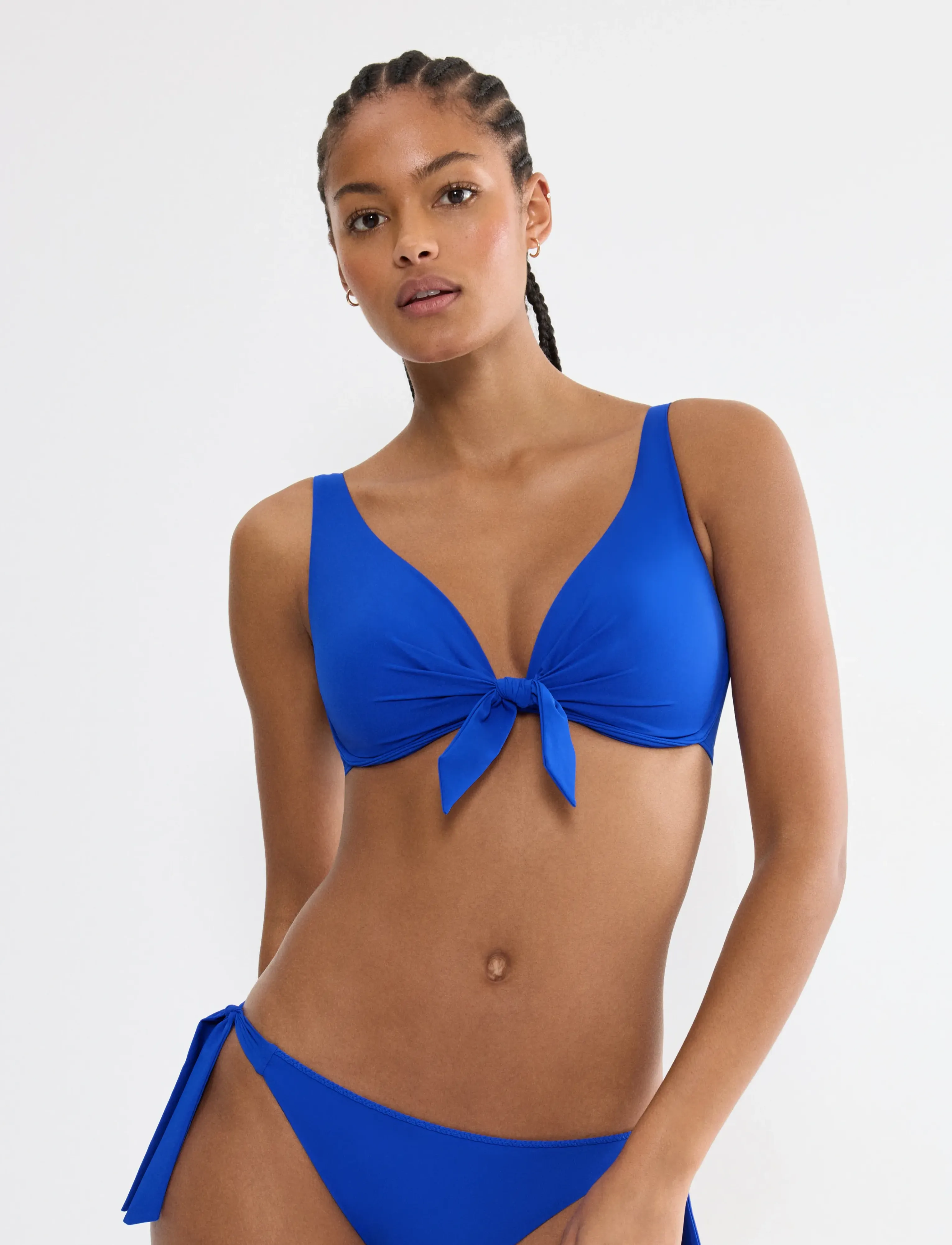 Triumph Summer Twist W, Kvinder, Twist Bikini Top, Blå, Str: D x 42