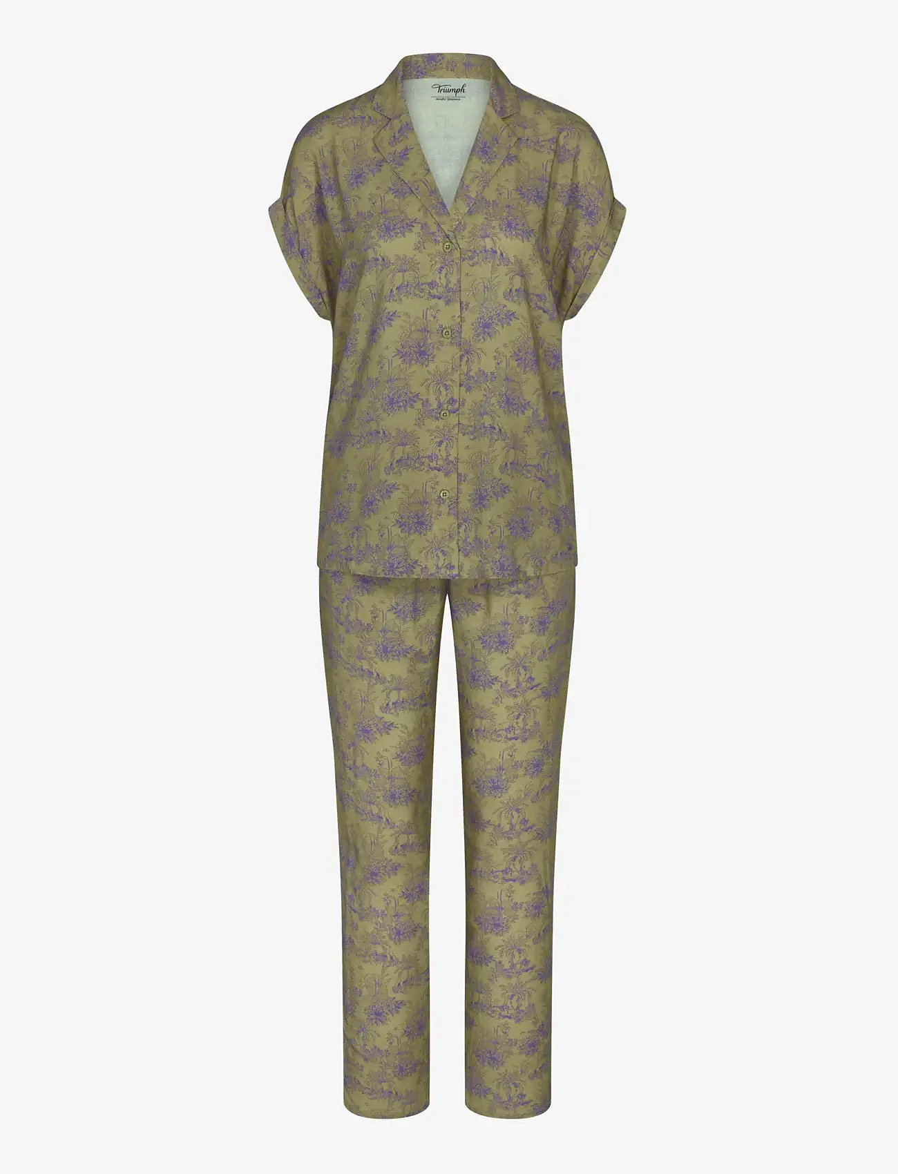 Triumph - Boyfriend Fit PW X - pidžaamad - green - dark combination - 1