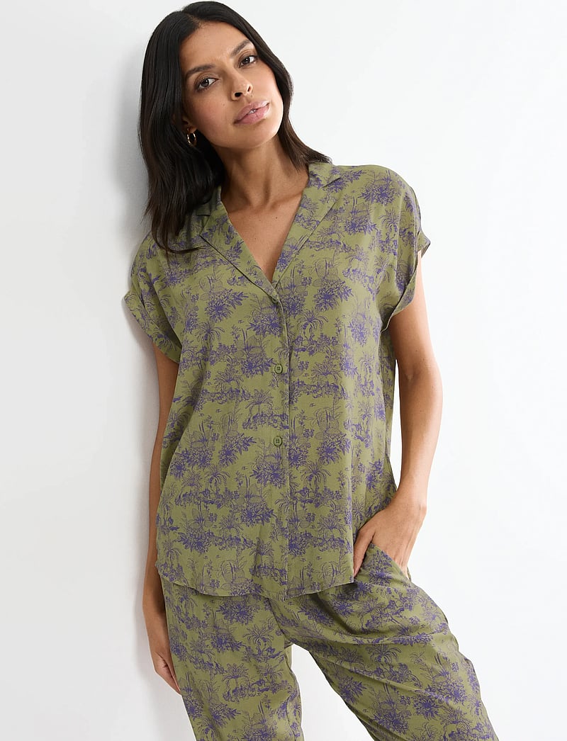 Triumph - Boyfriend Fit PW X - pidžaamad - green - dark combination - 3