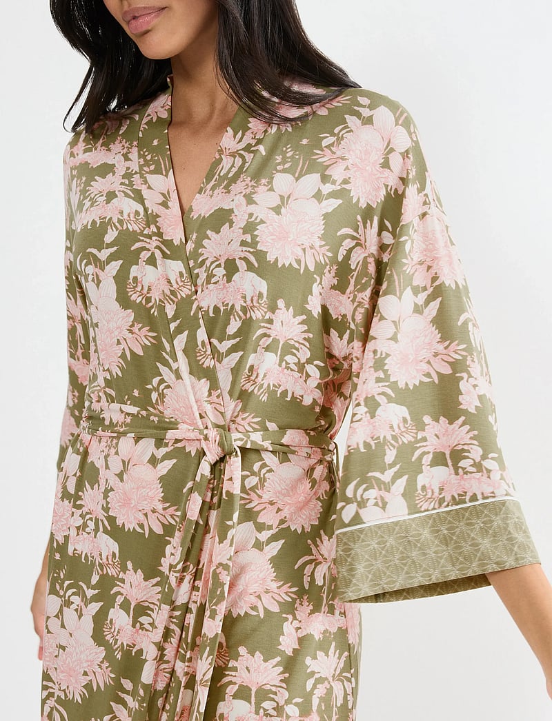 Triumph - Aura Spotlight Robe 01 - bademäntel - green combination - 3