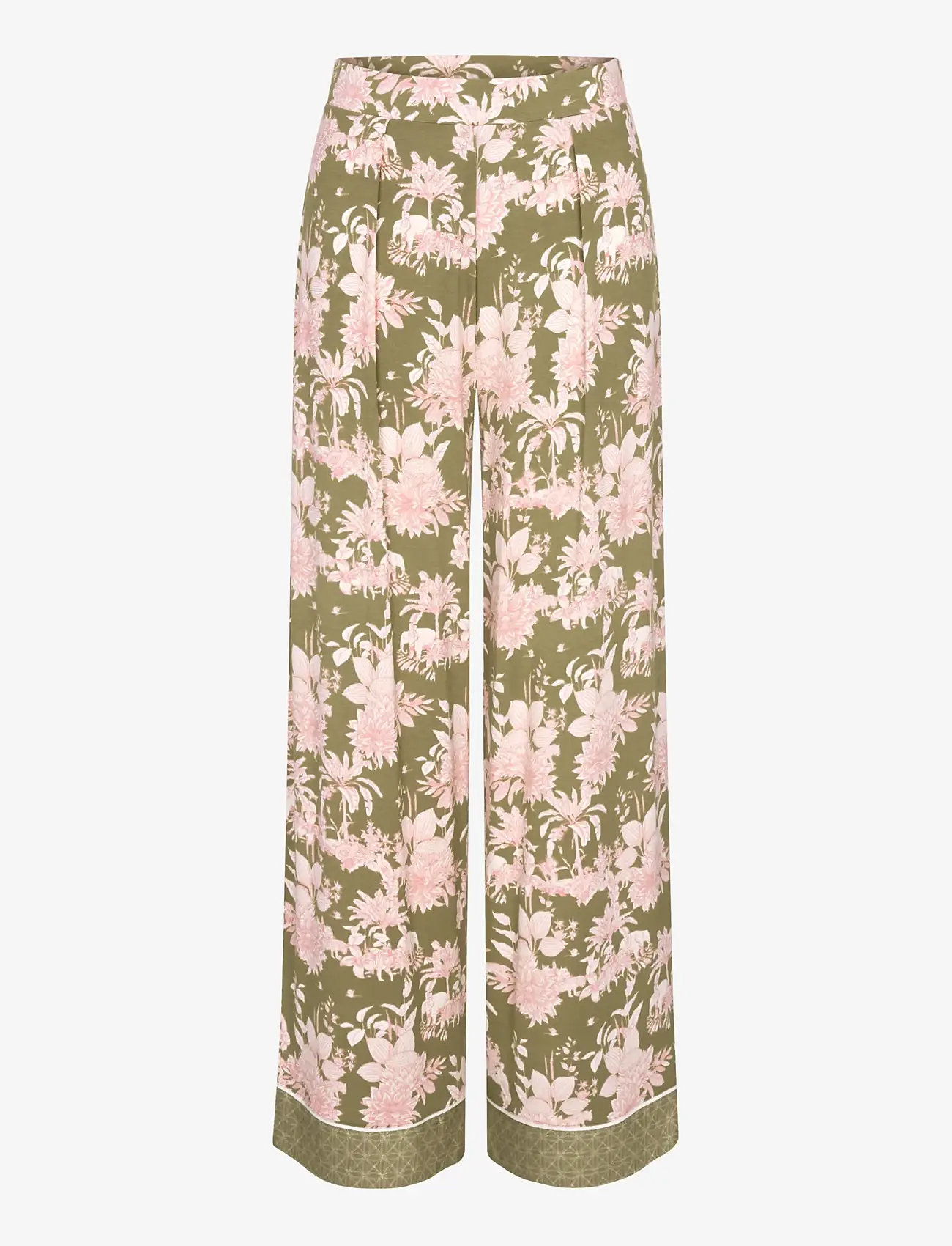 Triumph - Aura Spotlight Trousers 01 - pidžaamapüksid - green combination - 1