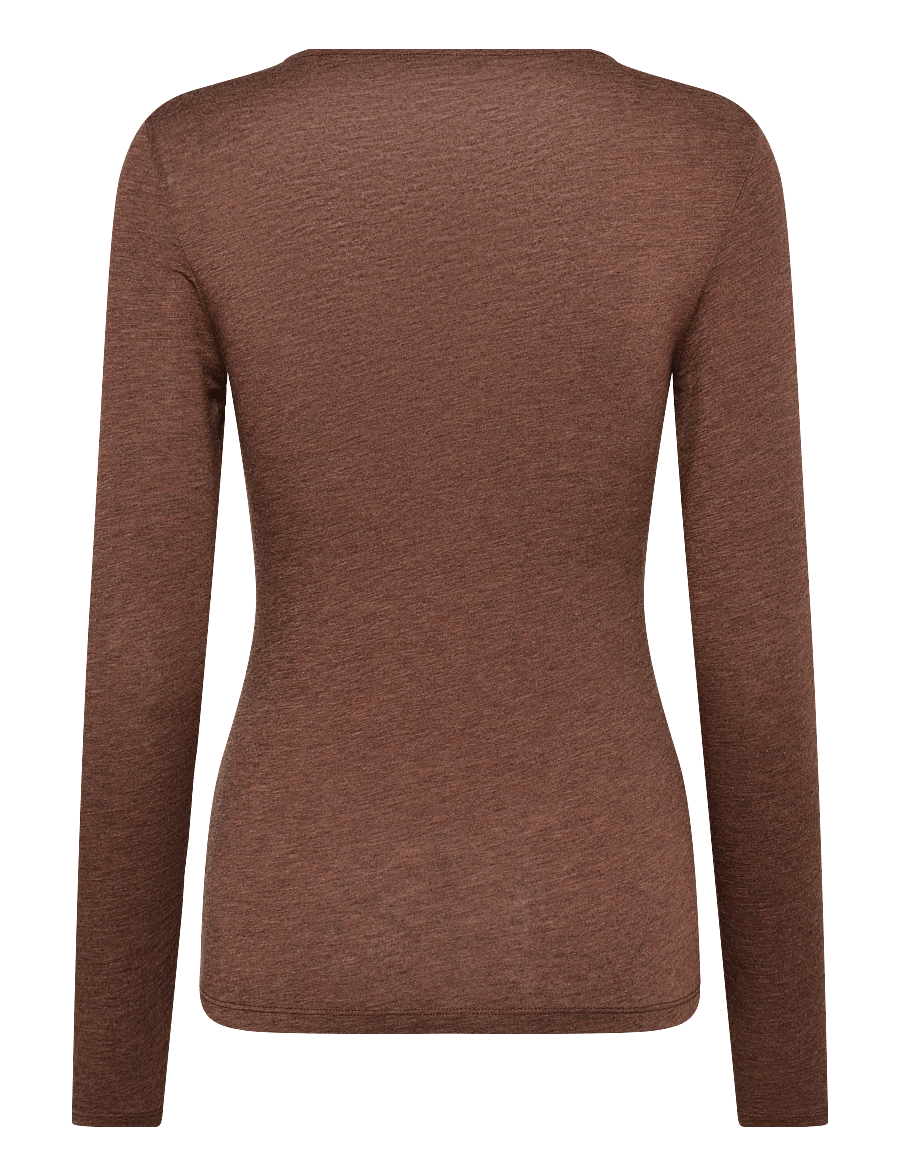 Triumph - Beauty Layers LSL Top 04 - langärmlige tops - brown combination - 2