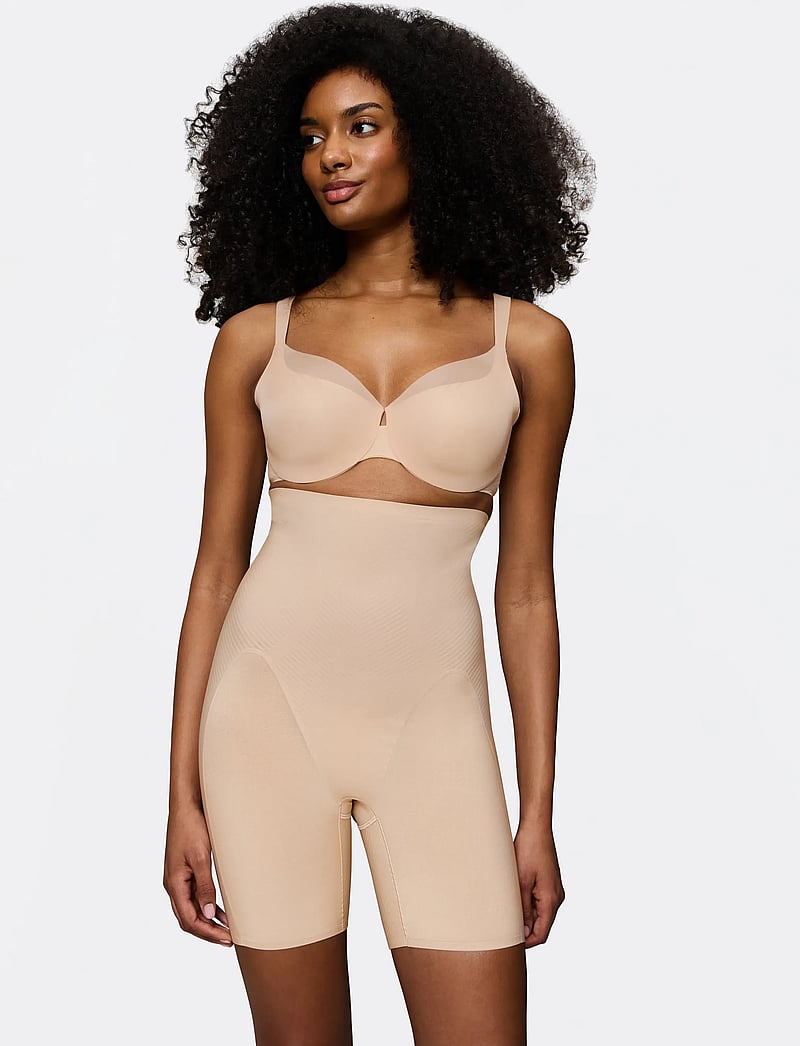 Triumph - BMU Illusion Curve Super HW Mid-Thi - shapewear-hosen - nude beige - 4