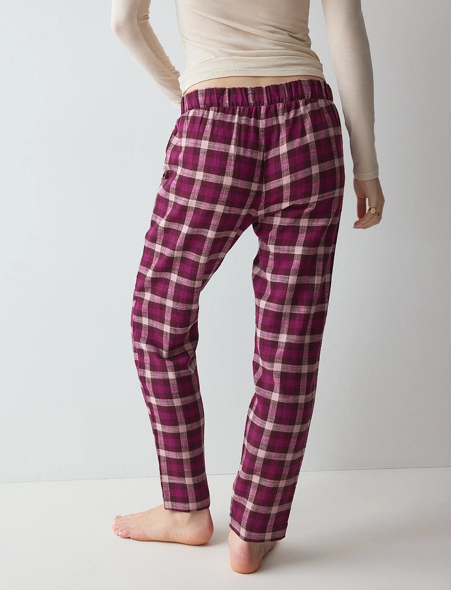 Triumph - Mix & Match Tapered Trouser Flannel - pidžaamapüksid - pink - dark combination - 3
