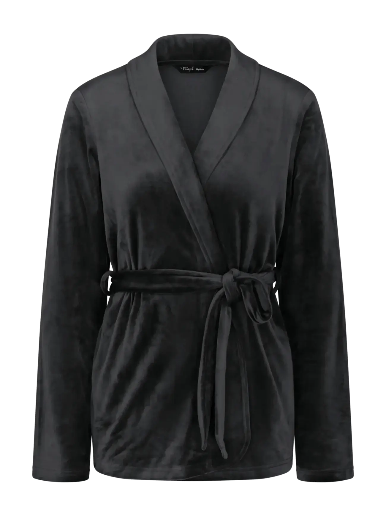 Sensual Velour Robe Top 01 - BLACK