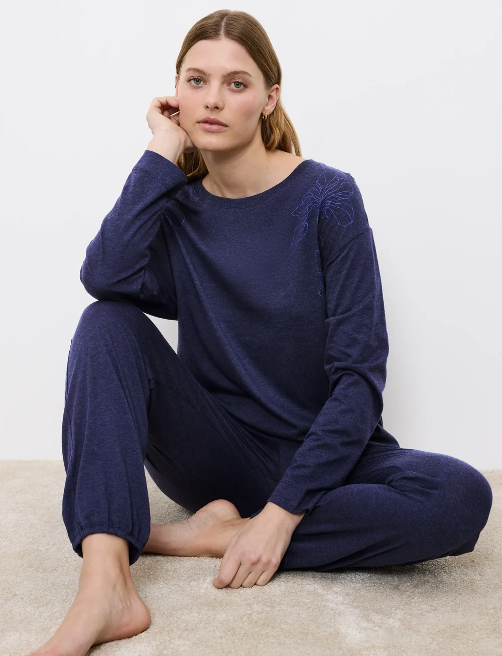 Triumph - Endless Comfort PK 01 LSL - pyjamas - blue - dark combination - 4