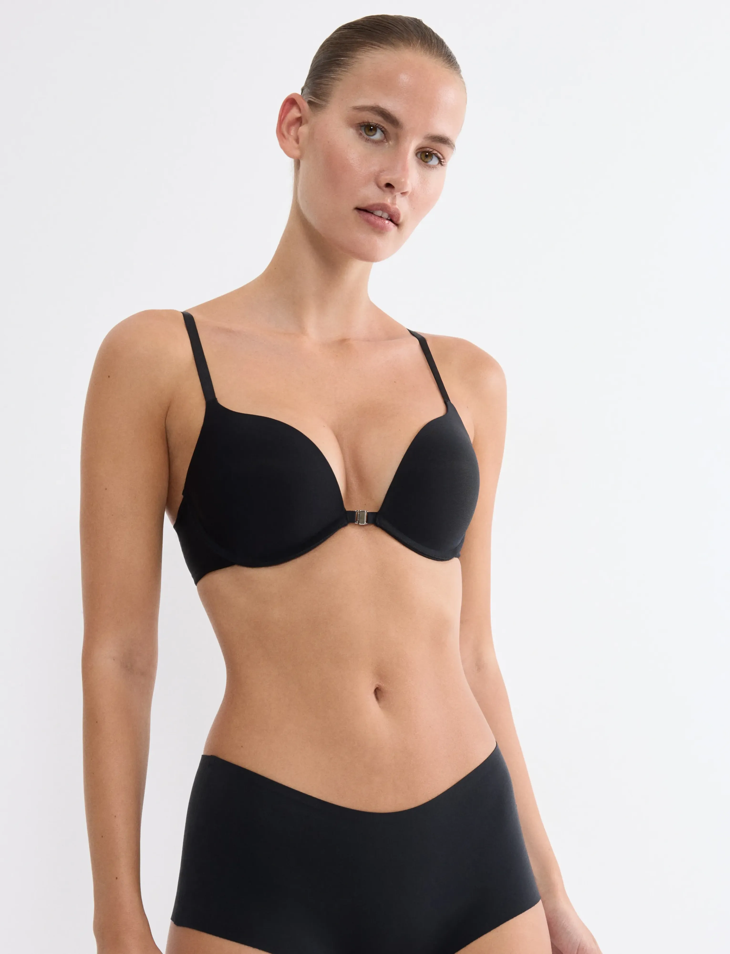 Triumph Pure Micro Whuf, Kvinder, Push-Up BH, Sort, Str: 90 B