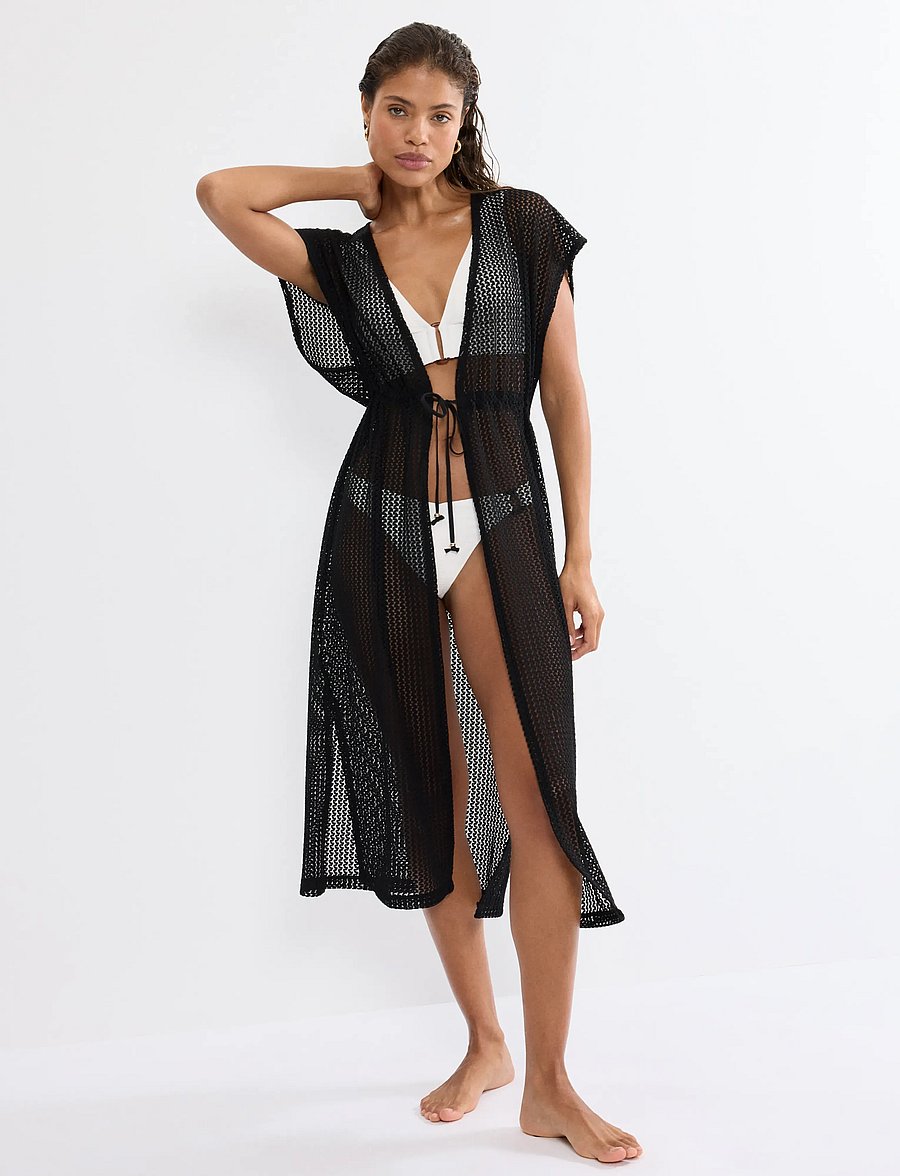 Triumph - Beach MyWear Crochet Kimono - strandkläder - black - 0