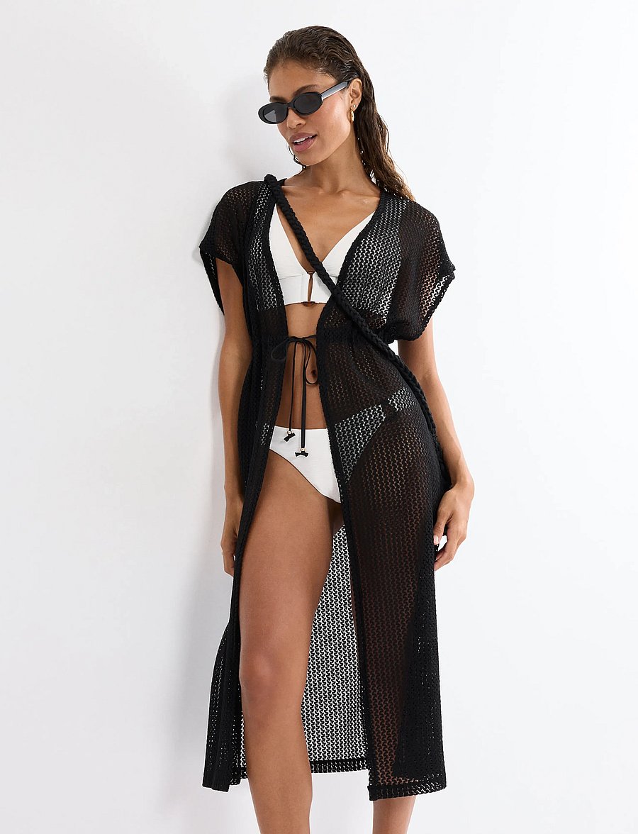 Triumph - Beach MyWear Crochet Kimono - strandkläder - black - 4