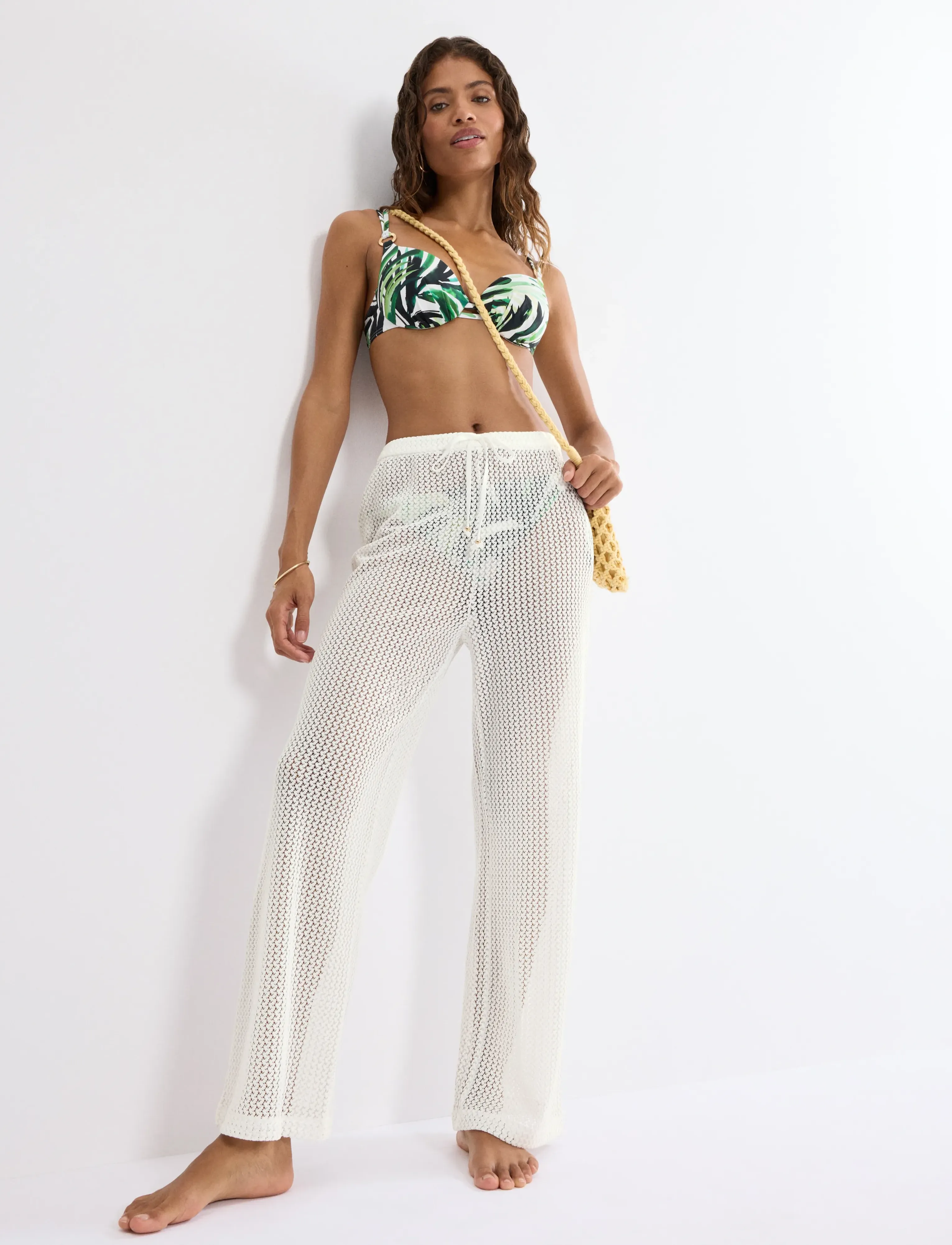 Triumph - Beach MyWear Crochet Trousers - strandtøj - silk white - 4