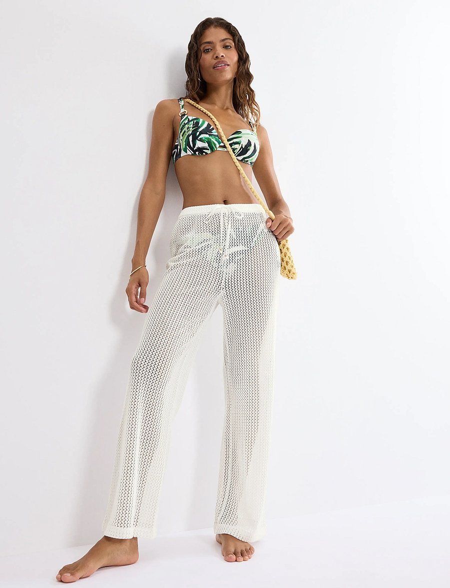 Triumph - Beach MyWear Crochet Trousers - strandtøj - silk white - 4
