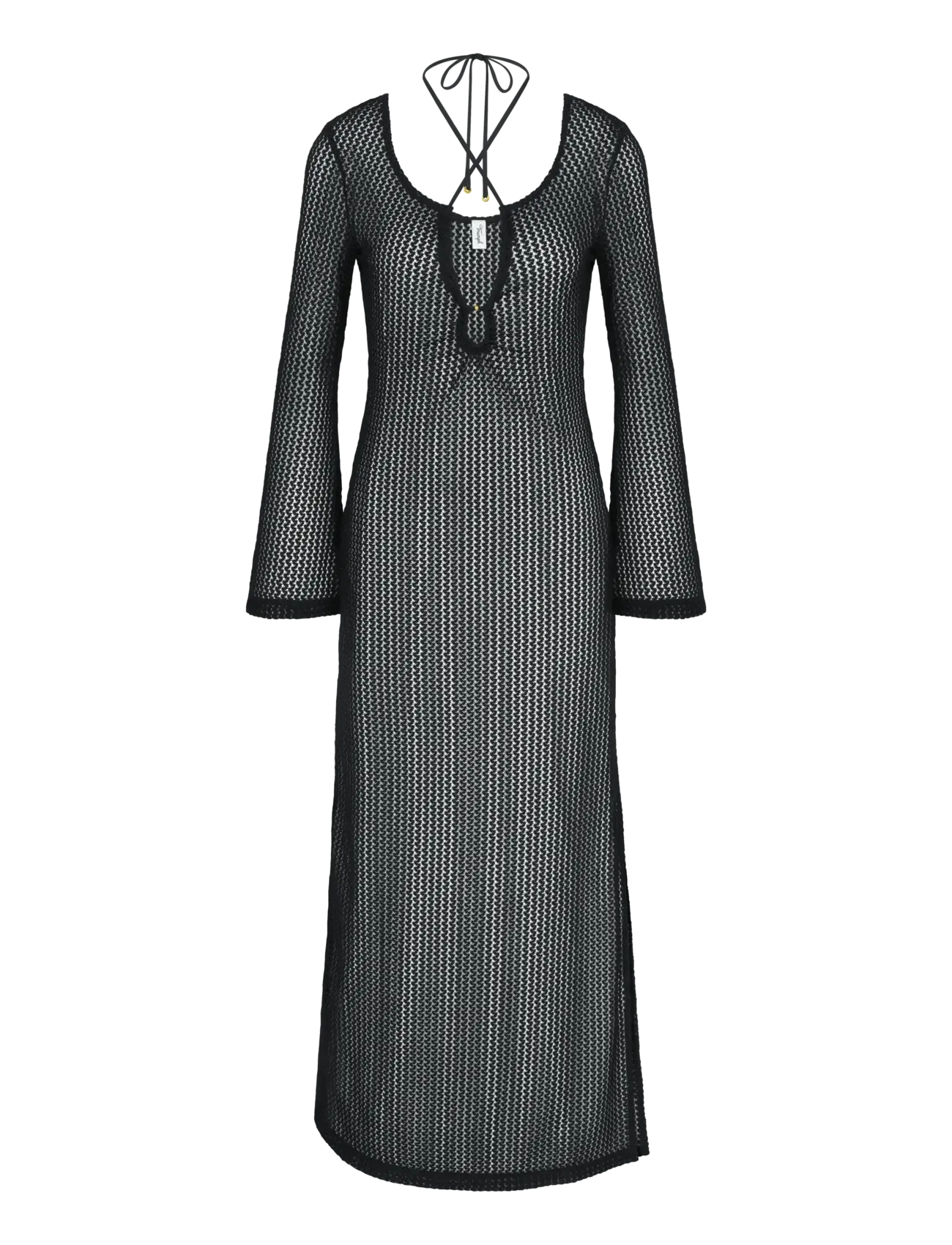 Triumph Beach MyWear Crochet Long Dress LSL - Triumph - BLACK / black