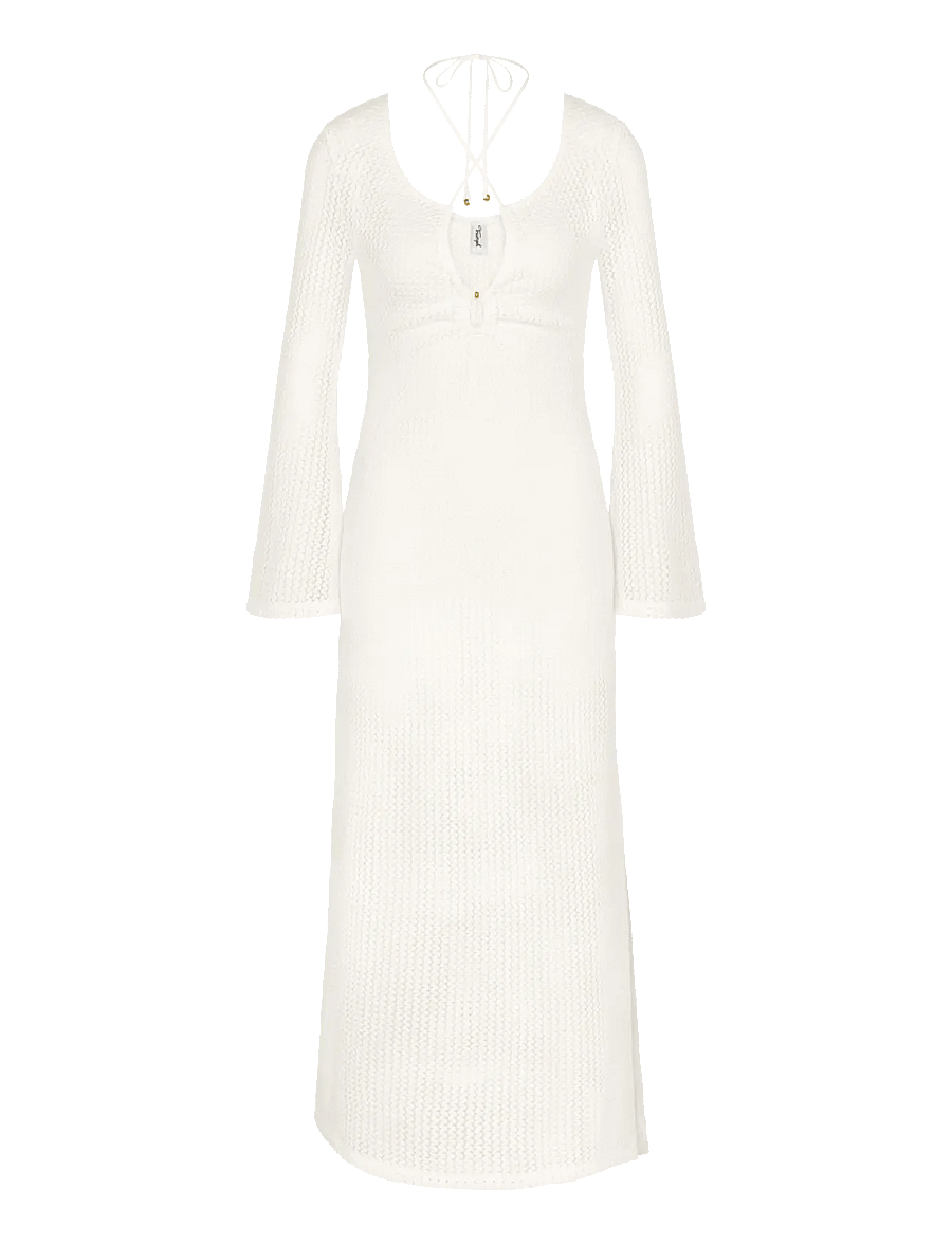 Triumph - Beach MyWear Crochet Long Dress LSL - strandmode - silk white - 1