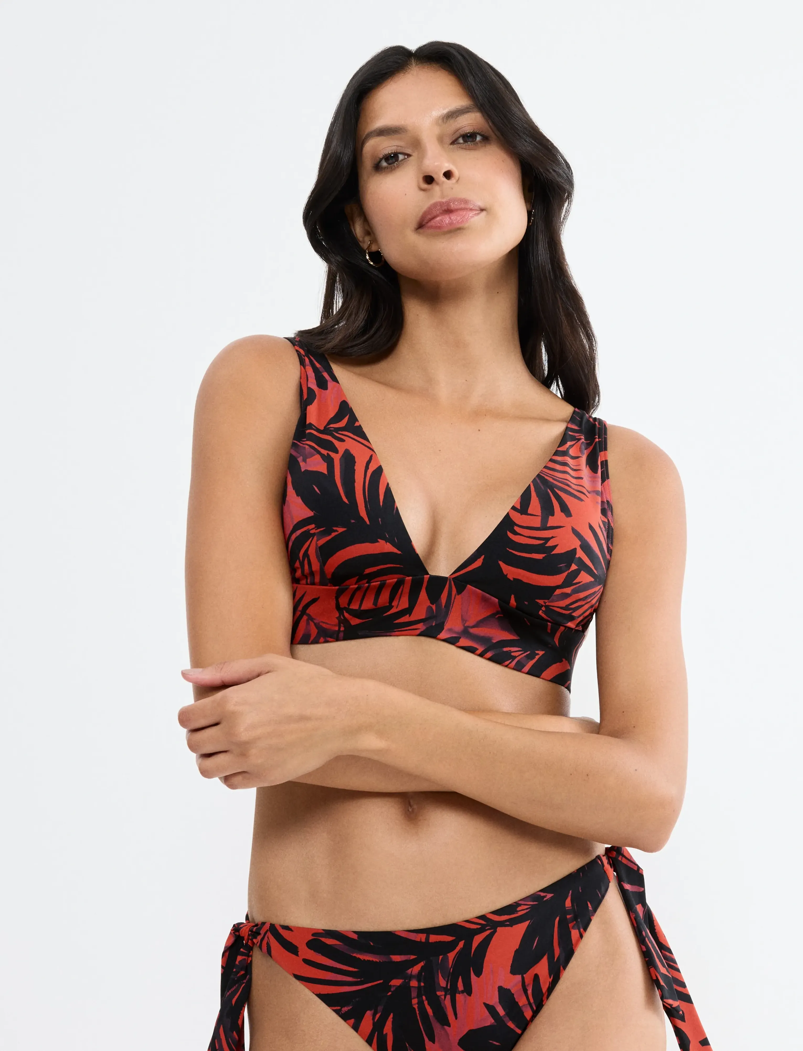 Triumph Summer Palm P, B x 36, Brown, Bikinitoppe > Trekantede Bikinitoppe, Dame