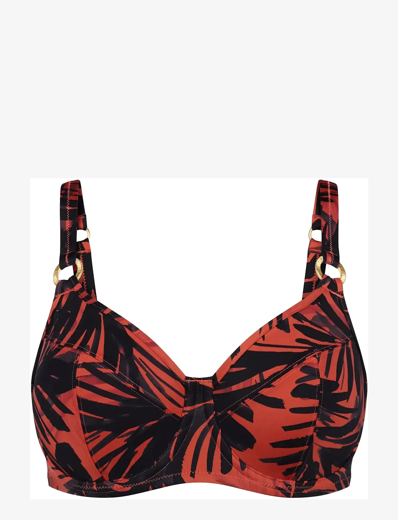 Triumph - Summer Palm W 01 - bikinitoppe med bøjle - brown - dark combination - 1