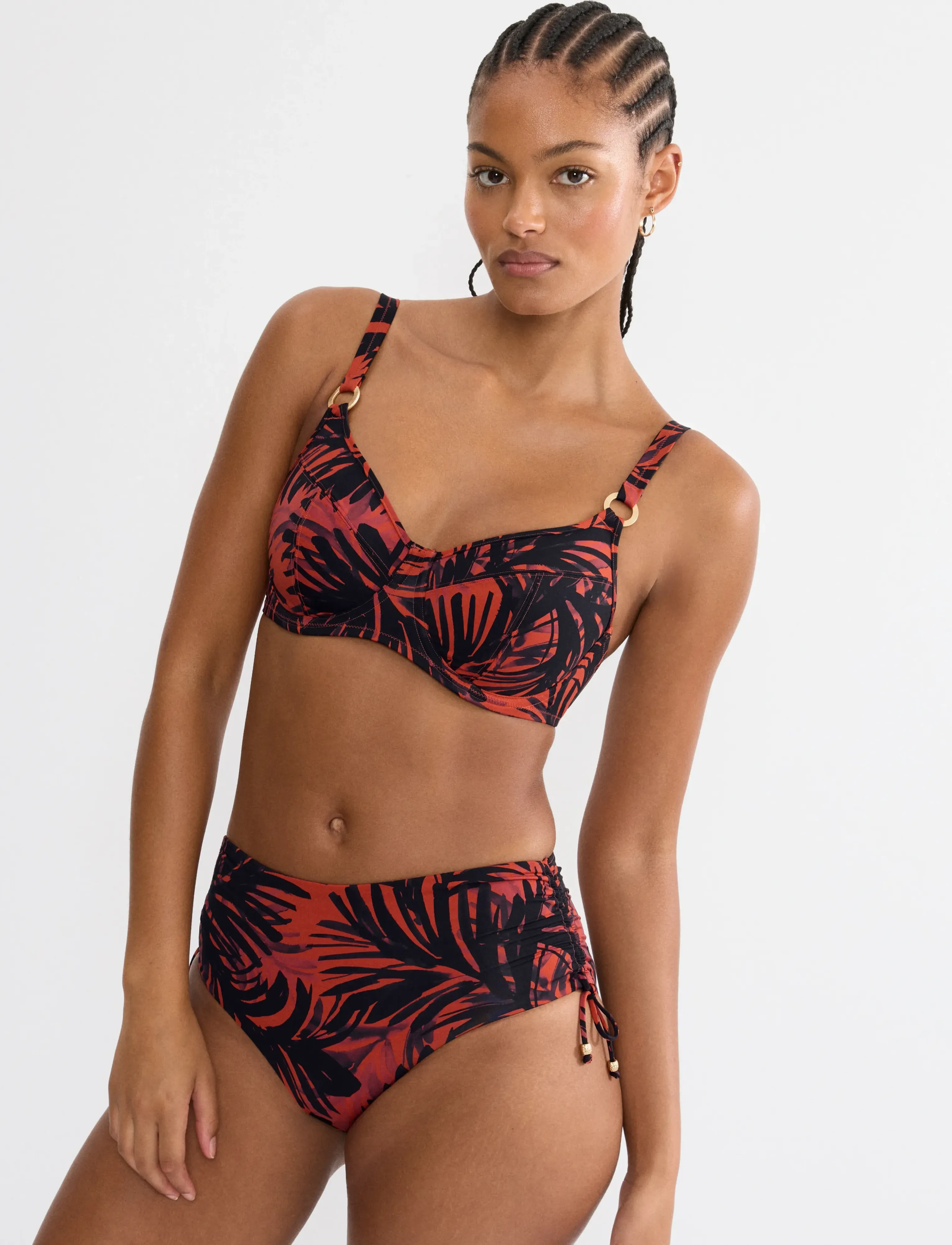 Triumph Summer Palm W 01, Kvinder, Bøjle Bikini Top, Brun, Str: F x 38