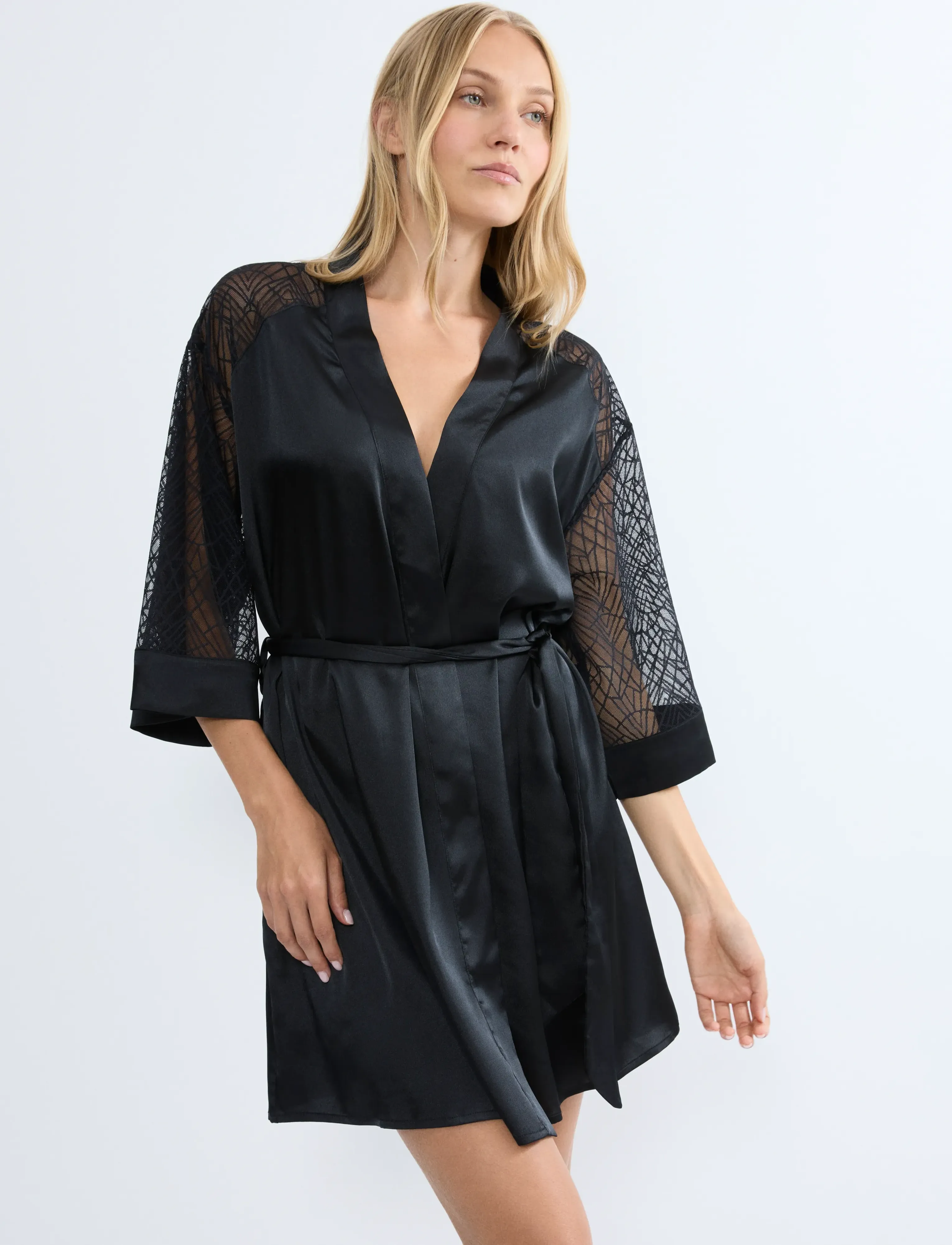 Triumph A Weekend To Remember Robe, 44, Night & Loungewear, Schwarz - Robes, Frauen