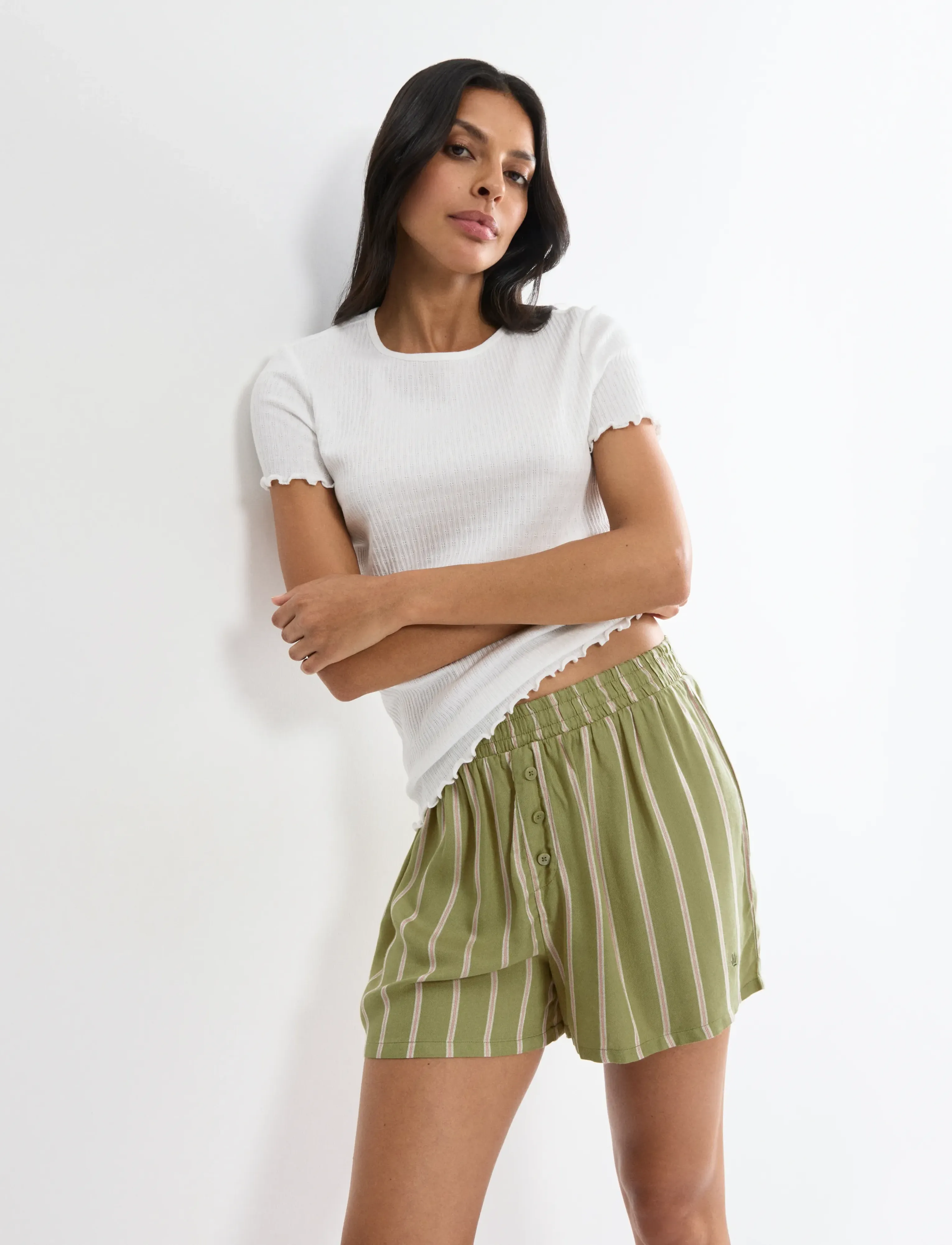 Triumph - Mix & Match Shorts Viscose - shorts - green combination - 4