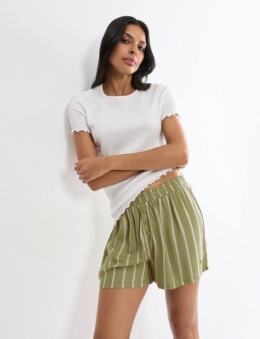 Triumph - Mix & Match Shorts Viscose - shorts - green combination - 4