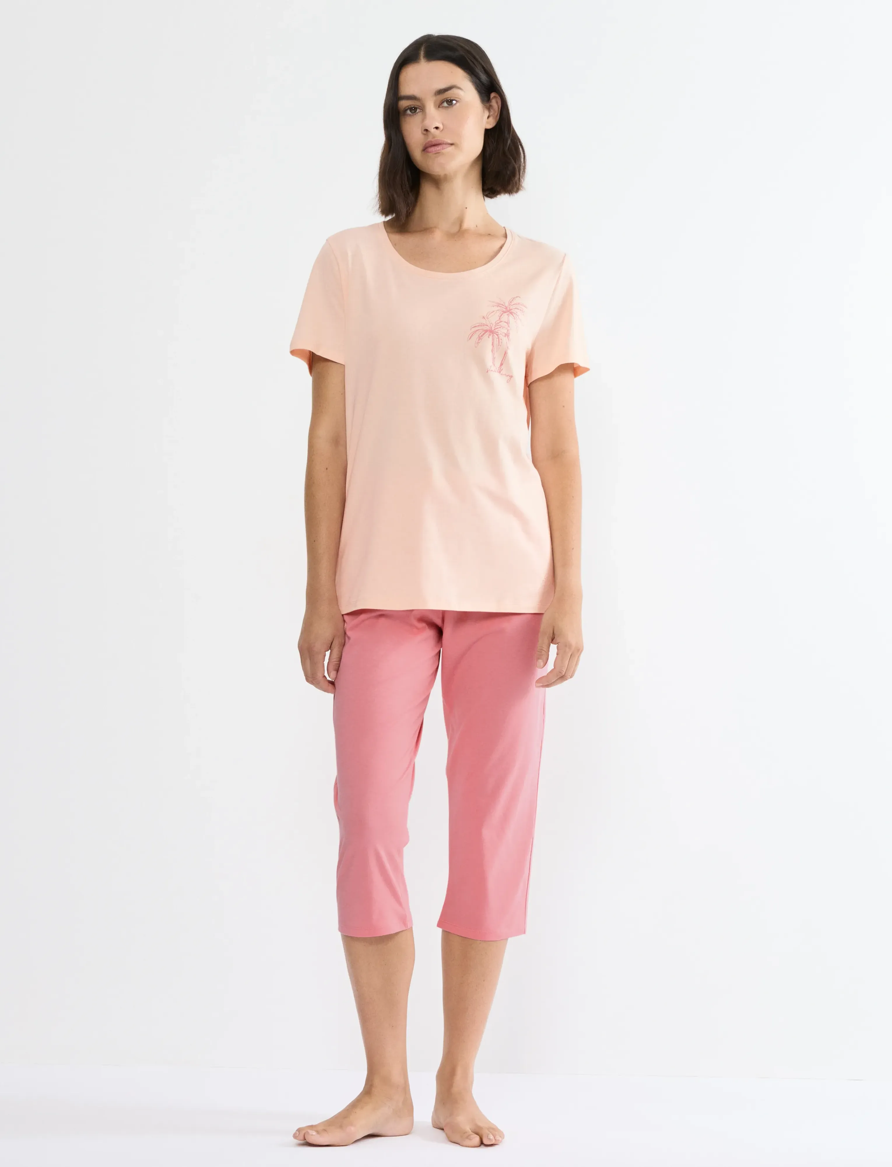 Triumph Sæt Pk Capri X 03, 36, Pink, Nat- Og Opholdstøj > Pyjamas (set), Dame
