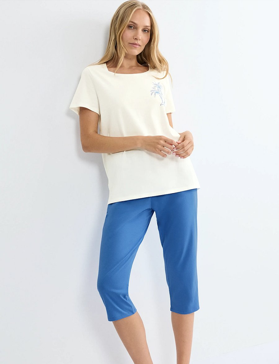 Triumph - Sets PK Capri X 03 - pyjamas - white/blue - 4