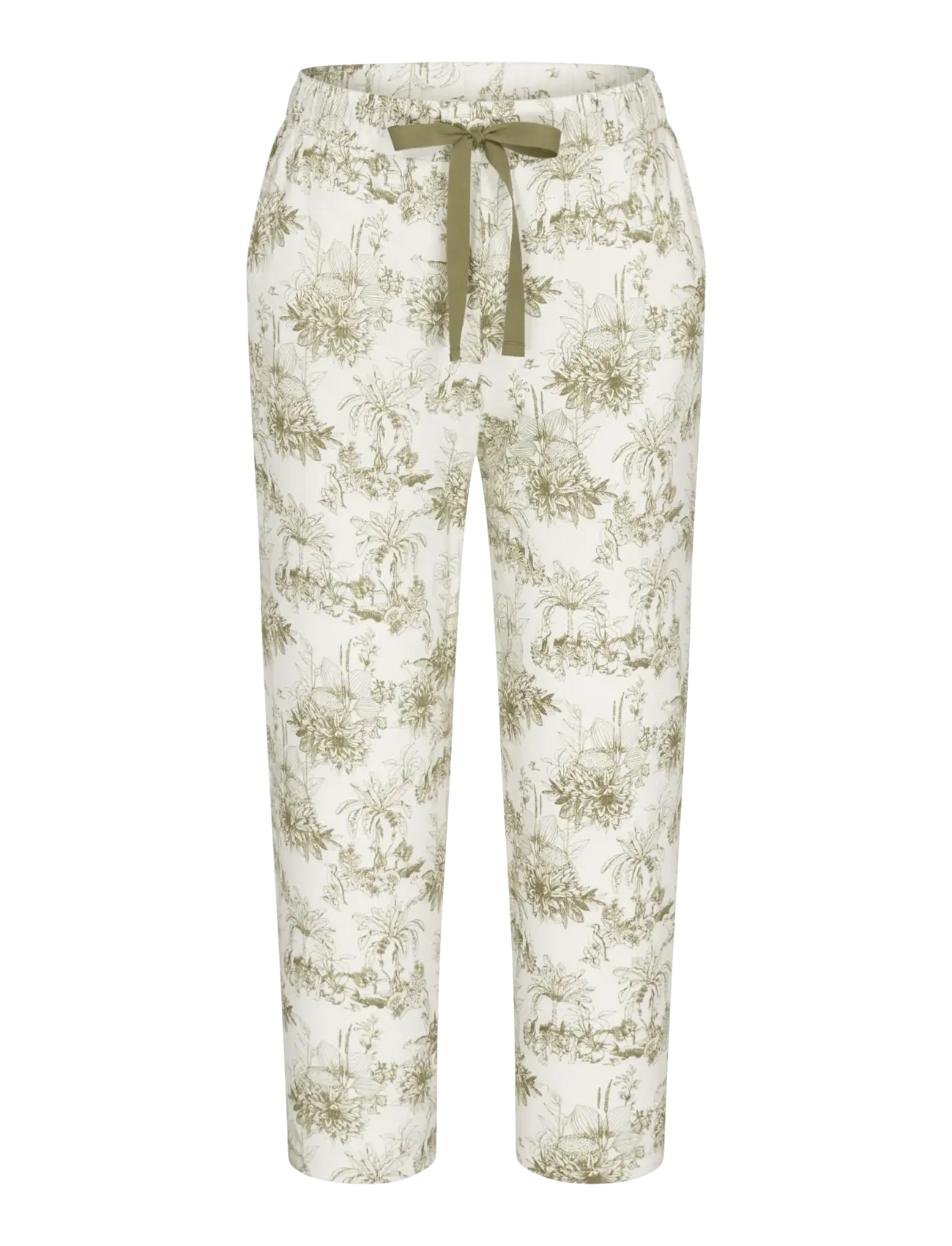 Triumph Mix & Match 7/8 Trousers 02 - Underkläder - GREEN - LIGHT COMBINATION / cream