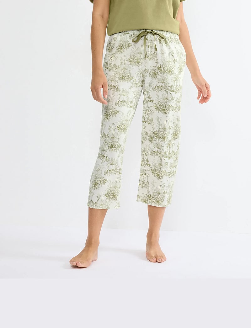 Triumph - Mix & Match 7/8 Trousers 02 - pyjama pants - green - light combination - 0