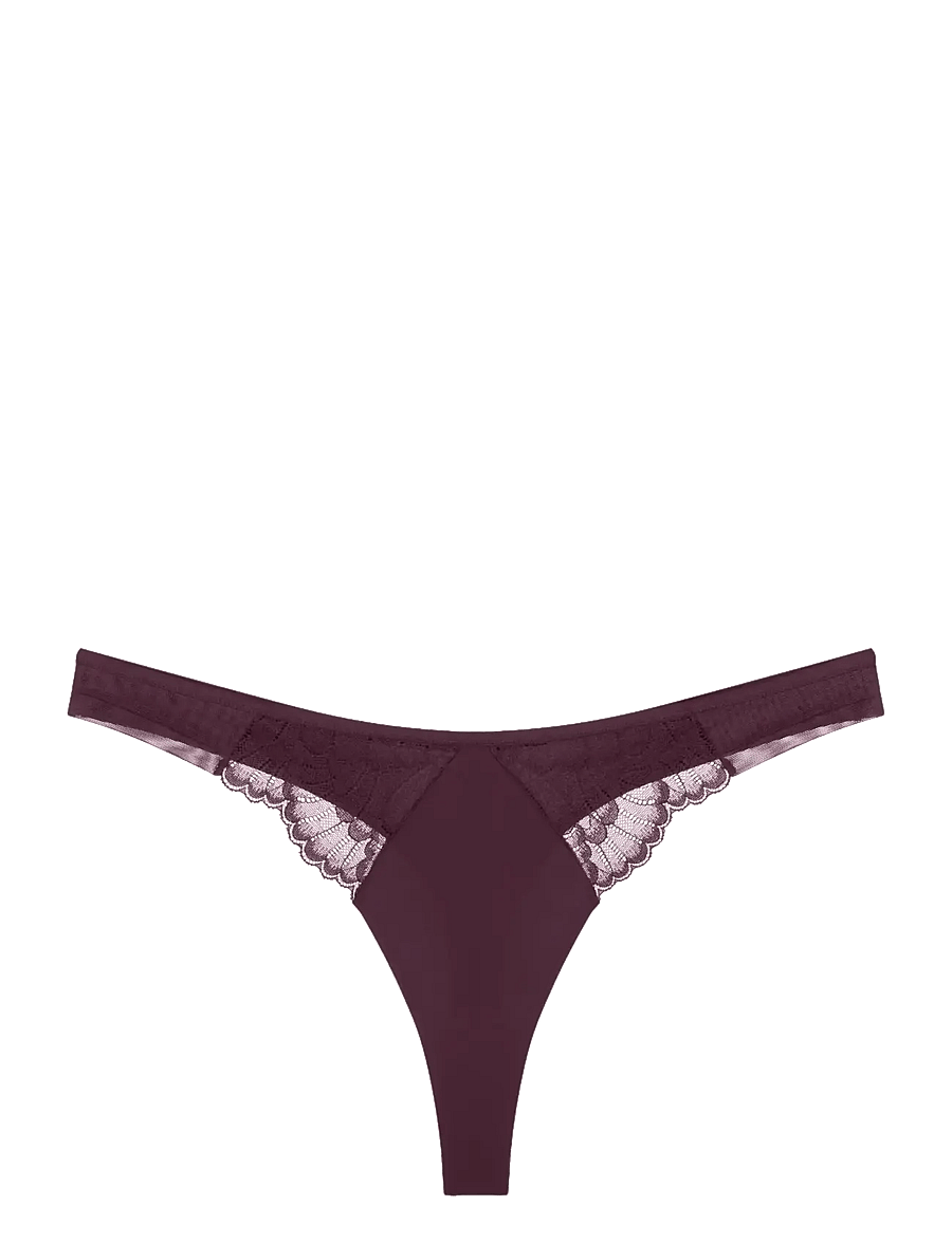 Triumph - Love in Lace String - stringtrosor - claret - 1