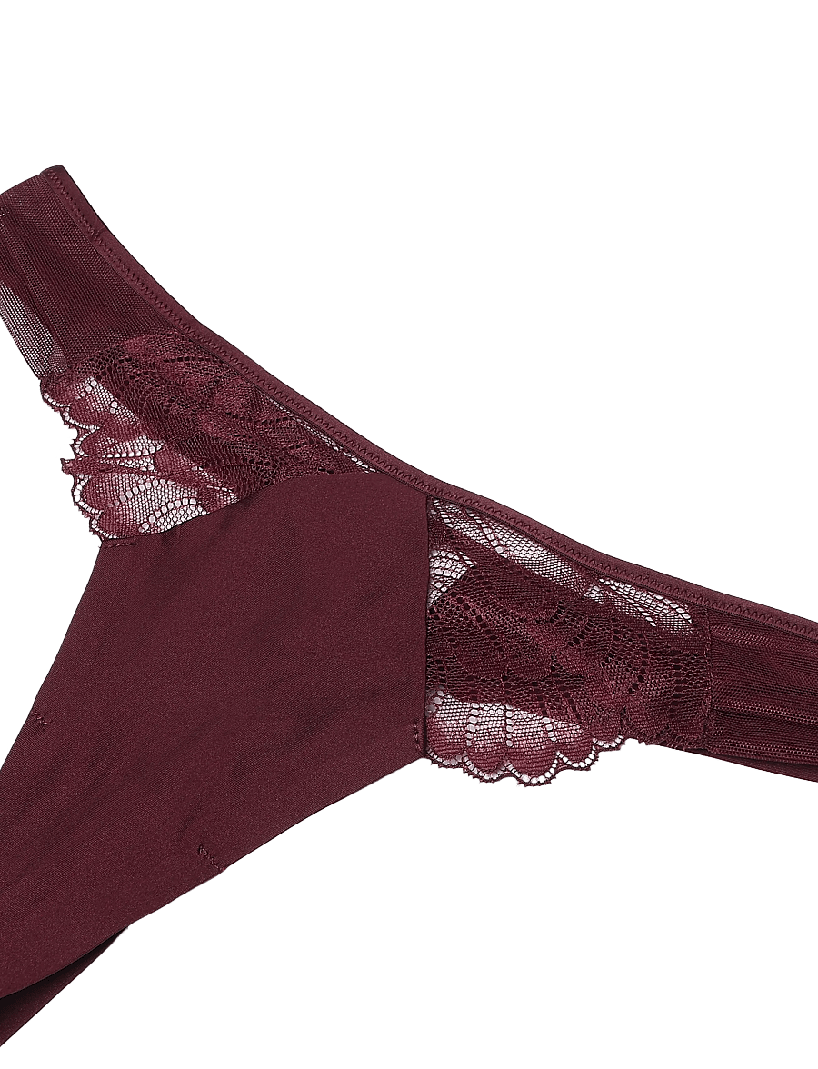 Triumph - Love in Lace String - stringtrosor - claret - 5