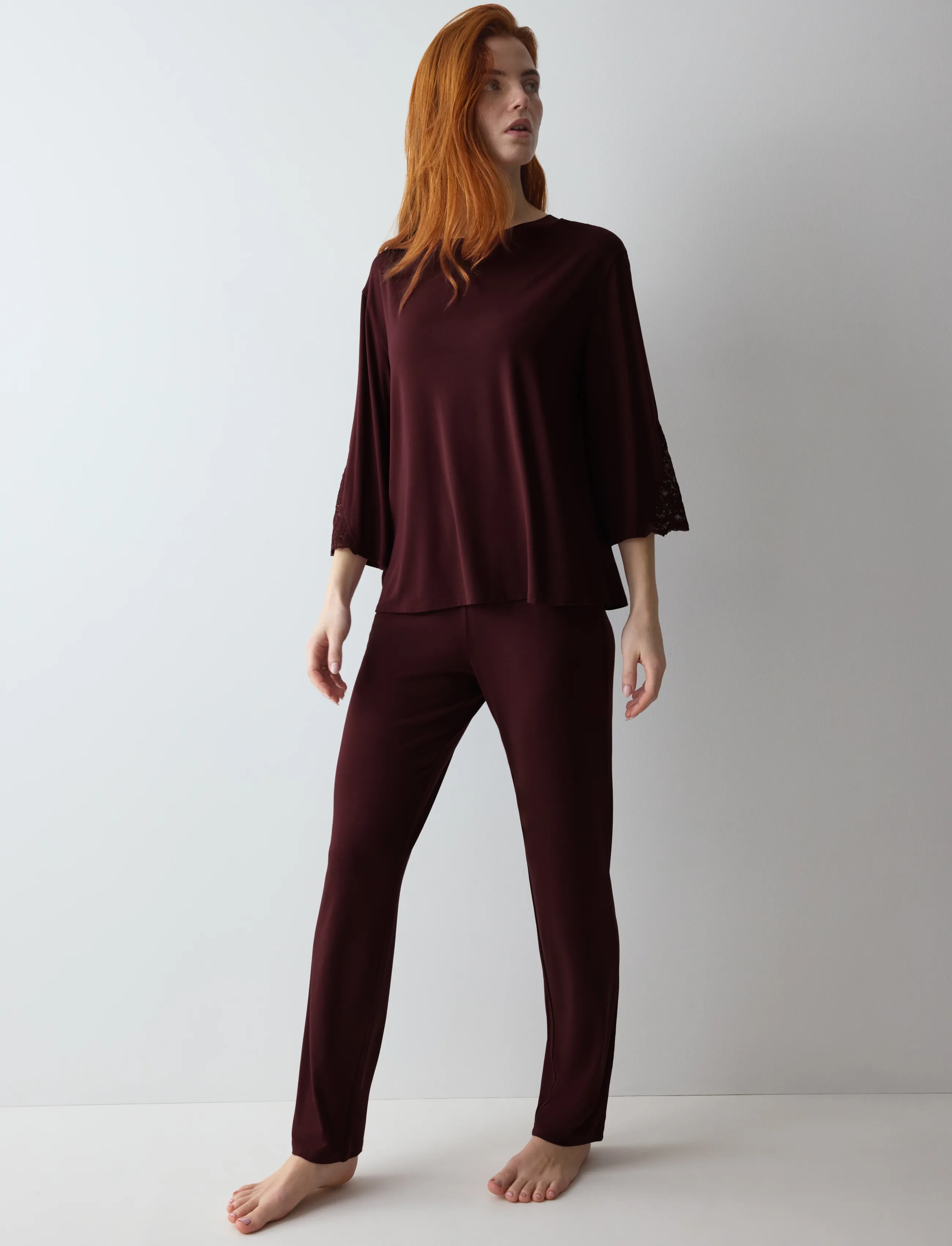 Triumph - Amourette PK LSL - pyjamas - claret - 0