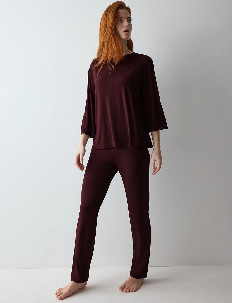 Triumph - Amourette PK LSL - pyjamas - claret - 0