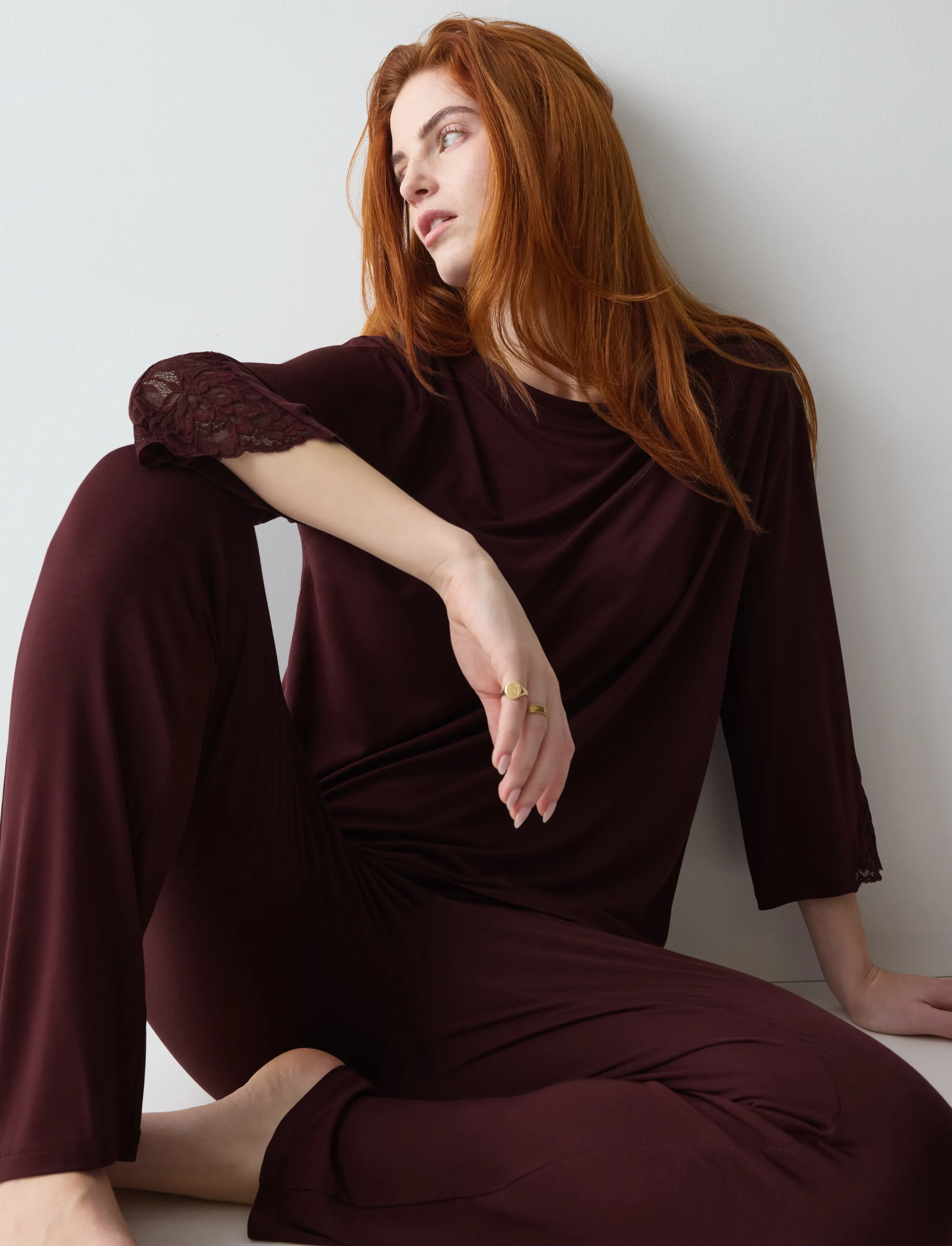 Triumph - Amourette PK LSL - pyjamas - claret - 5