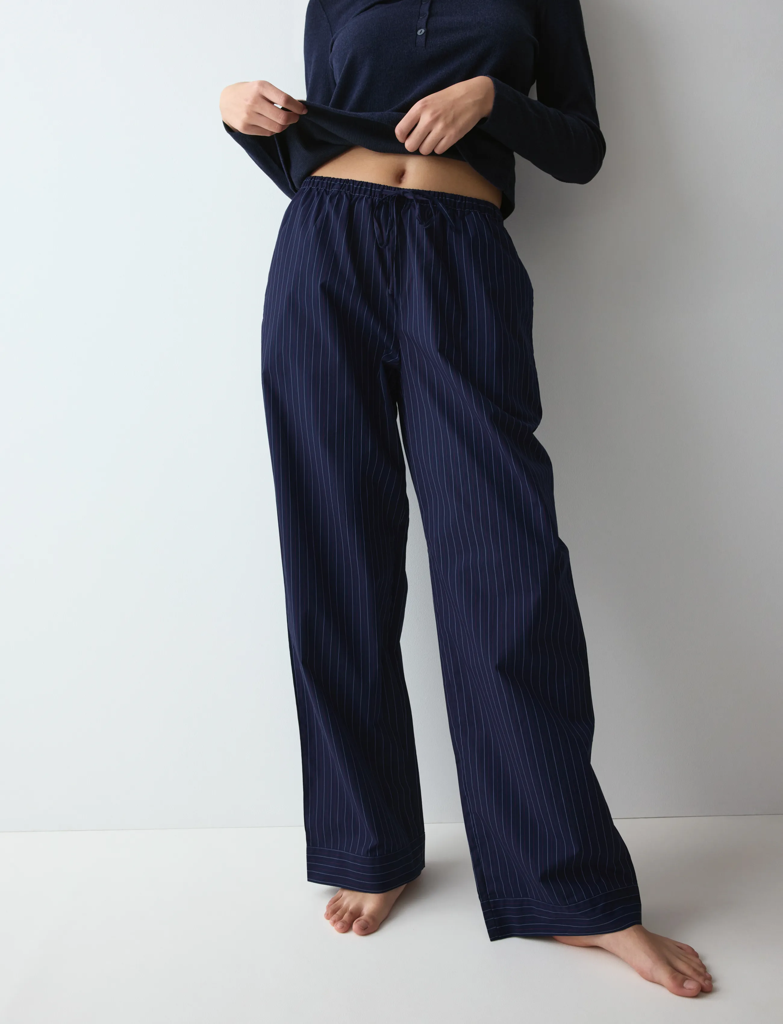 Triumph Mix & Match Trousers Poplin - Trousers - BLUE - DARK COMBINATION / navy
