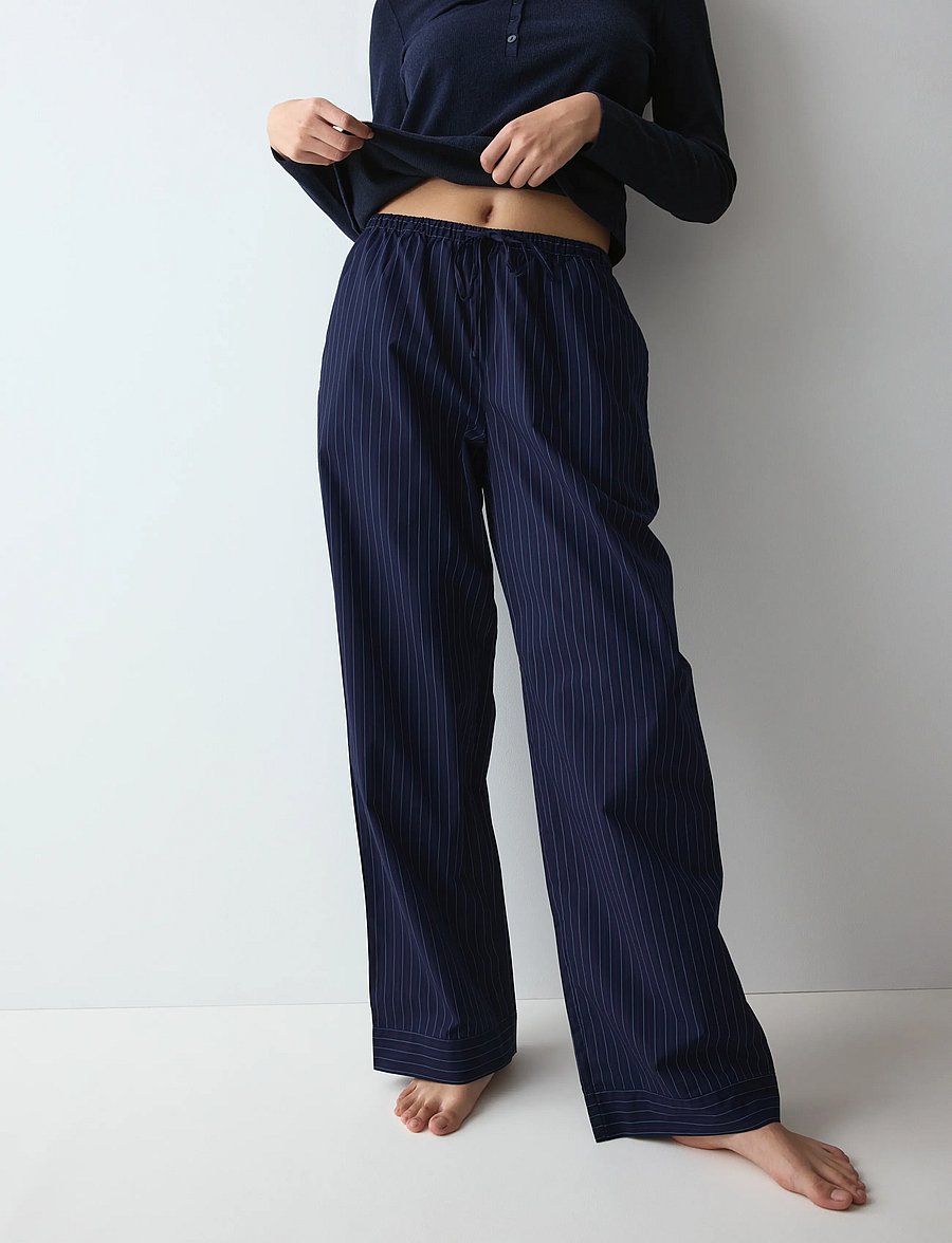 Triumph - Mix & Match Trousers Poplin - bukser med lige ben - blue - dark combination - 0