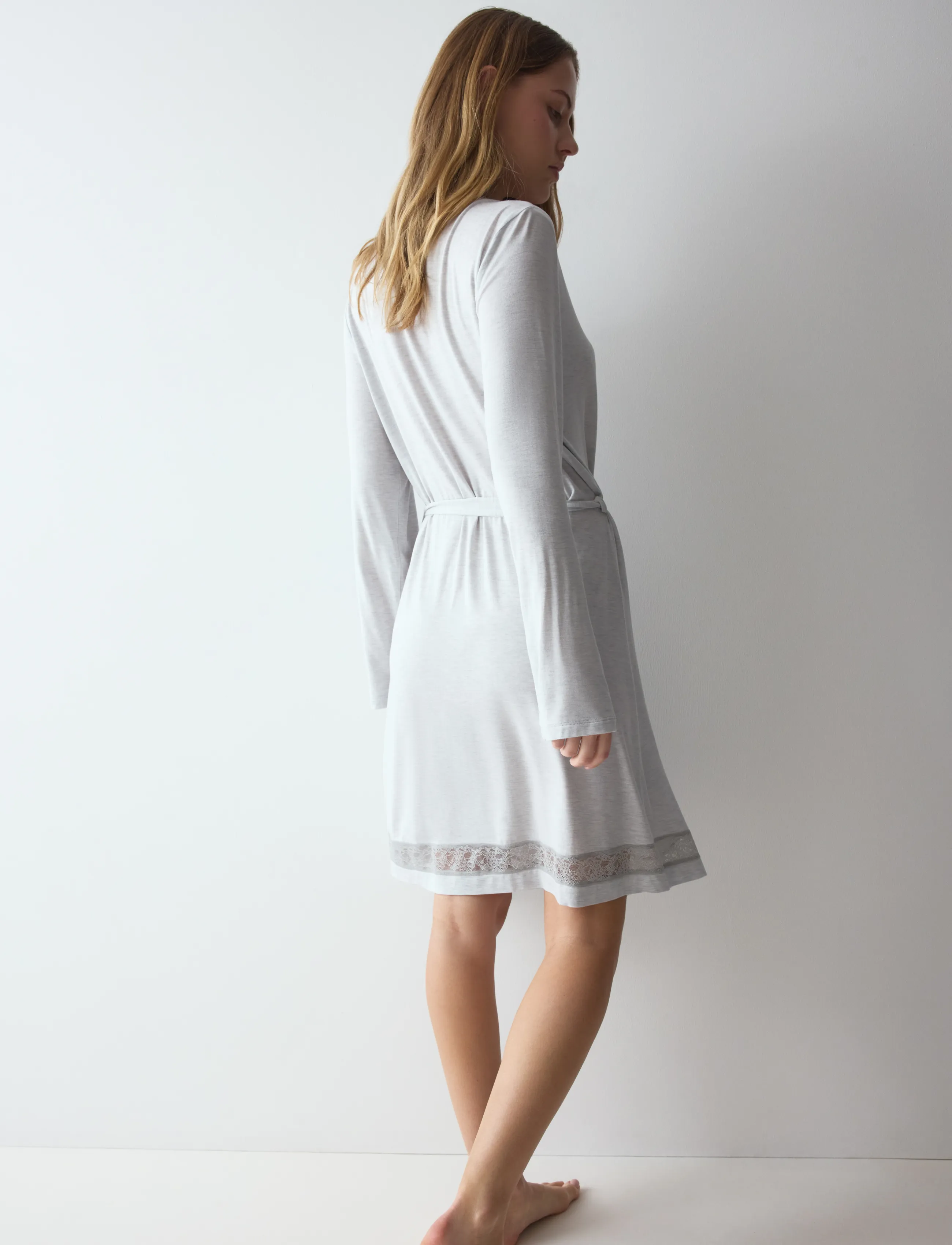 Triumph - Comfort Allure Robe - robes - light grey melange - 3