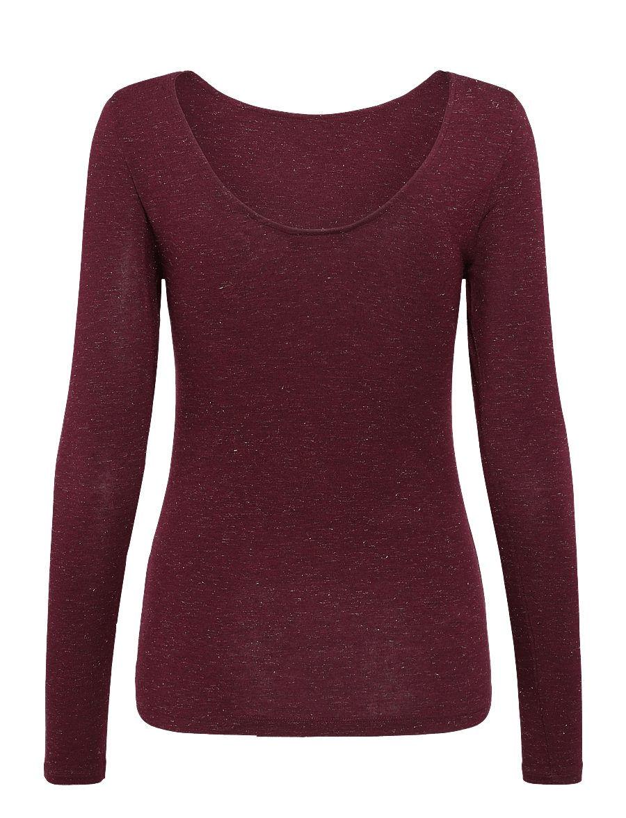 Triumph - Beauty Layers Top LSL Lurex - kampsunid - claret - 2