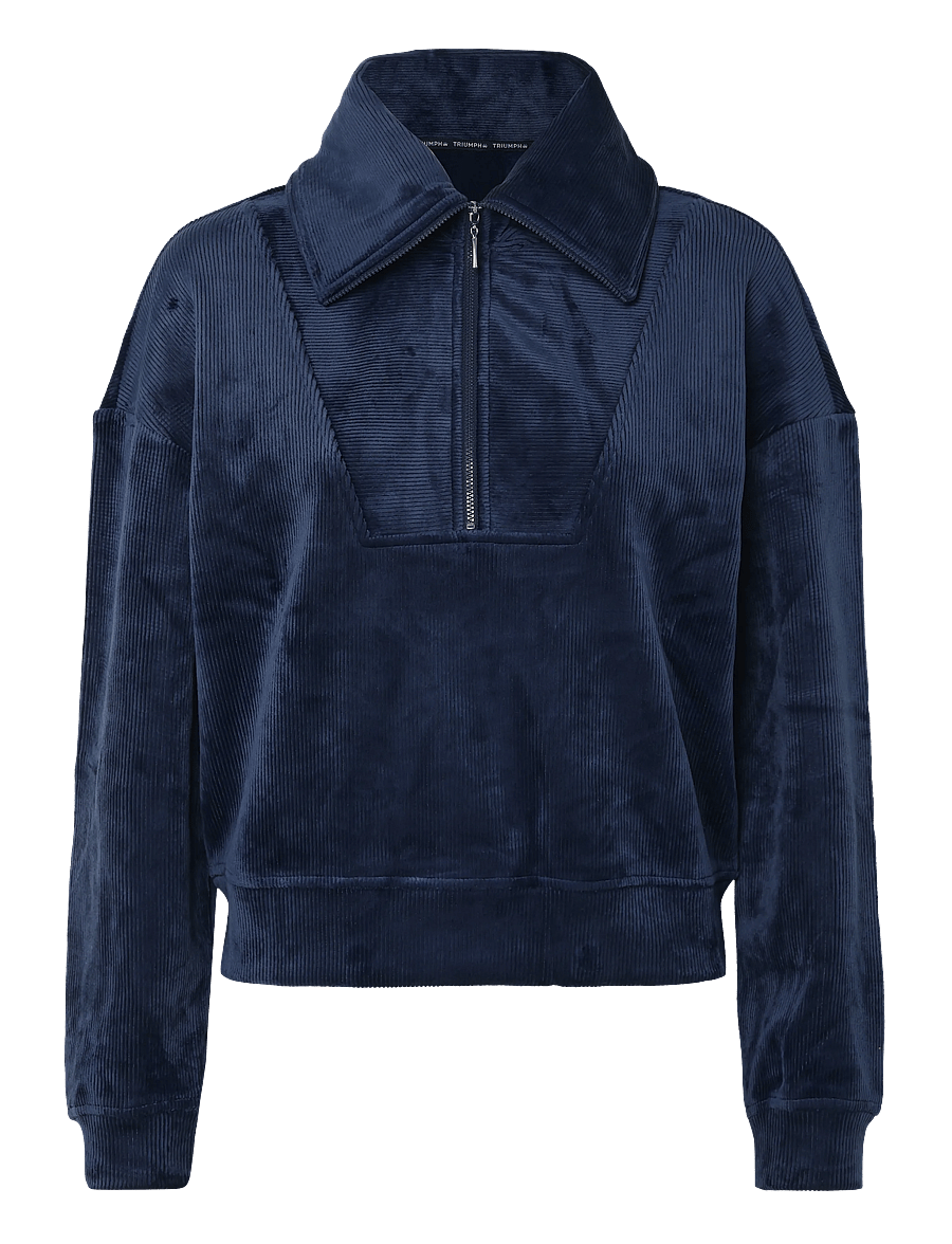 Triumph - Velour Rib Sweater - sweatshirts - admiral - 1