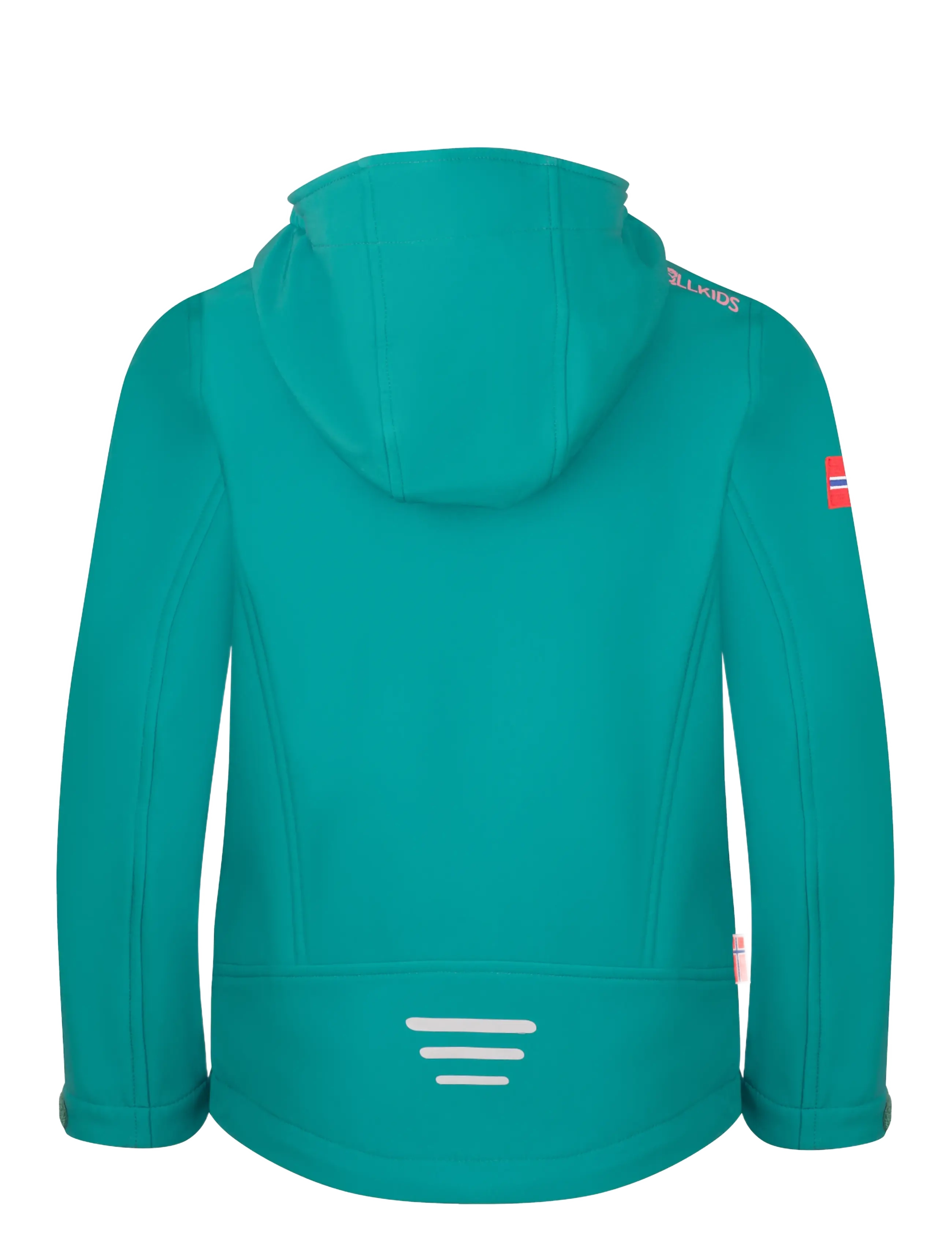 Troll Kids - Girls Trollfjord Jacket - ocean green/coral pink/midnight petrol - 1