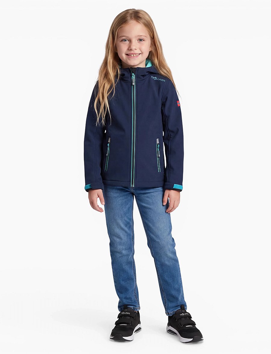 TrollKids - Girls Trollfjord Jacket - navy/mint - 0