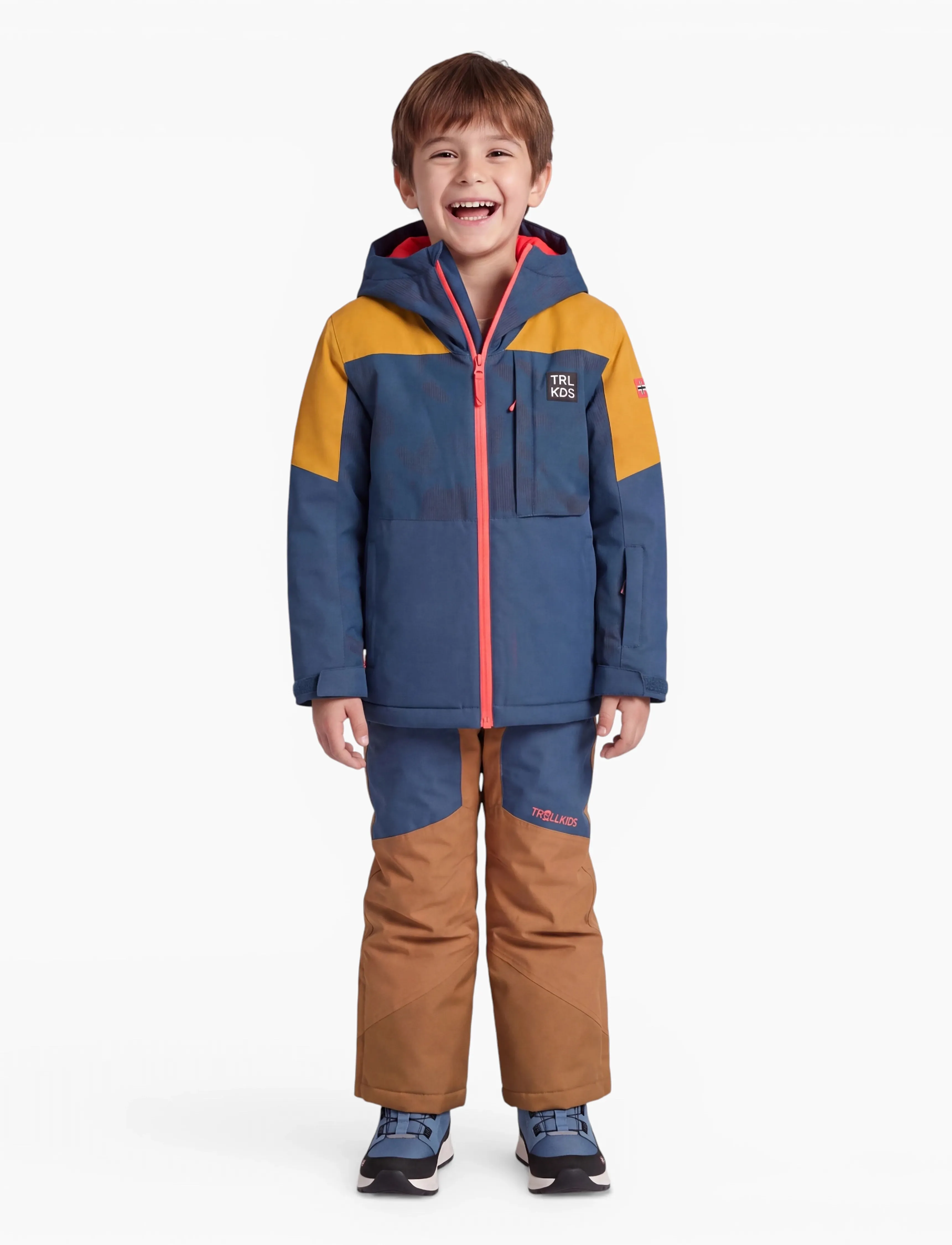 TrollKids - Kids Lifjell Jacket XT - bronze/mystic blue - 0